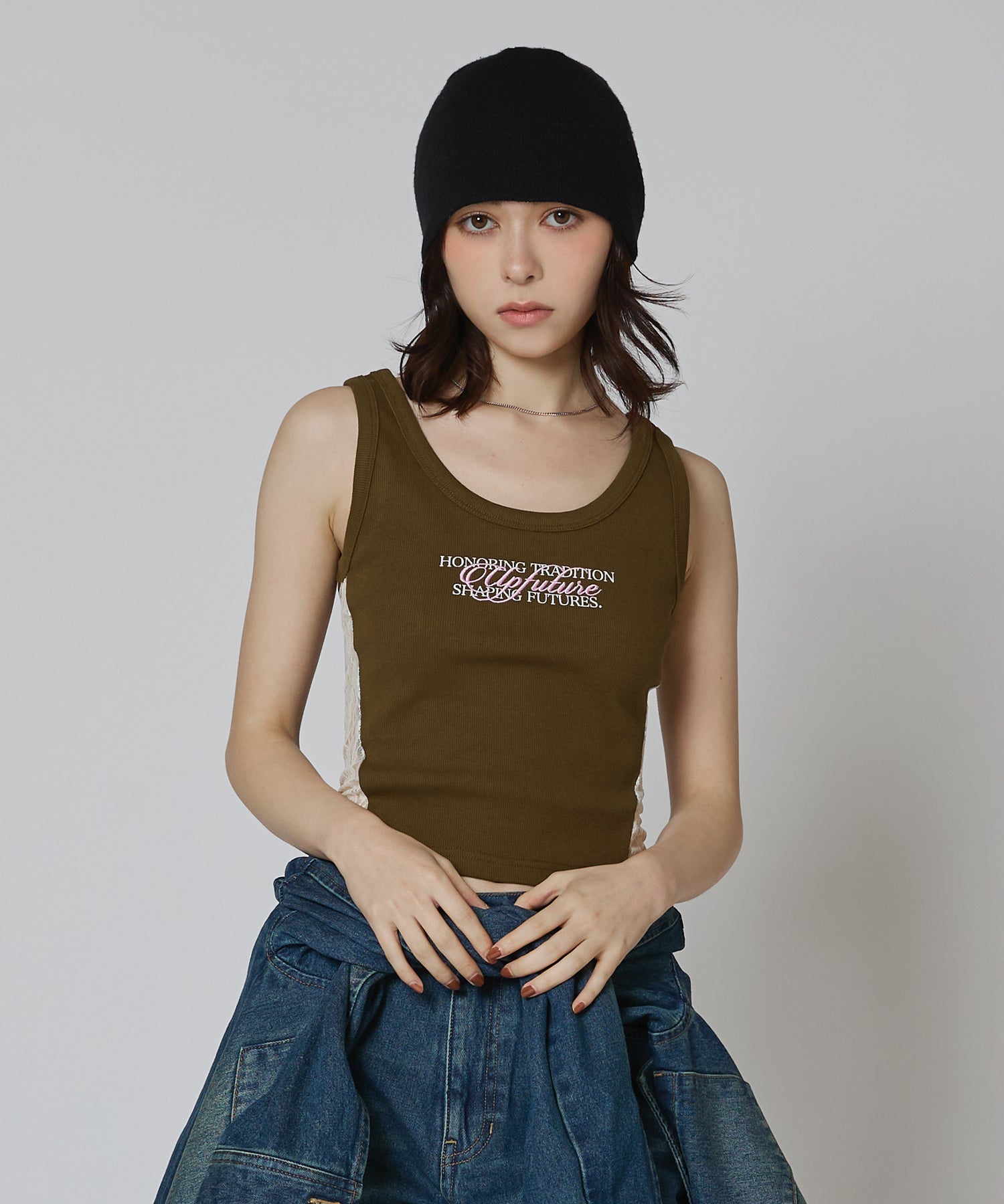 MODEL:163cm/COLOR:KHAKI/SIZE:F