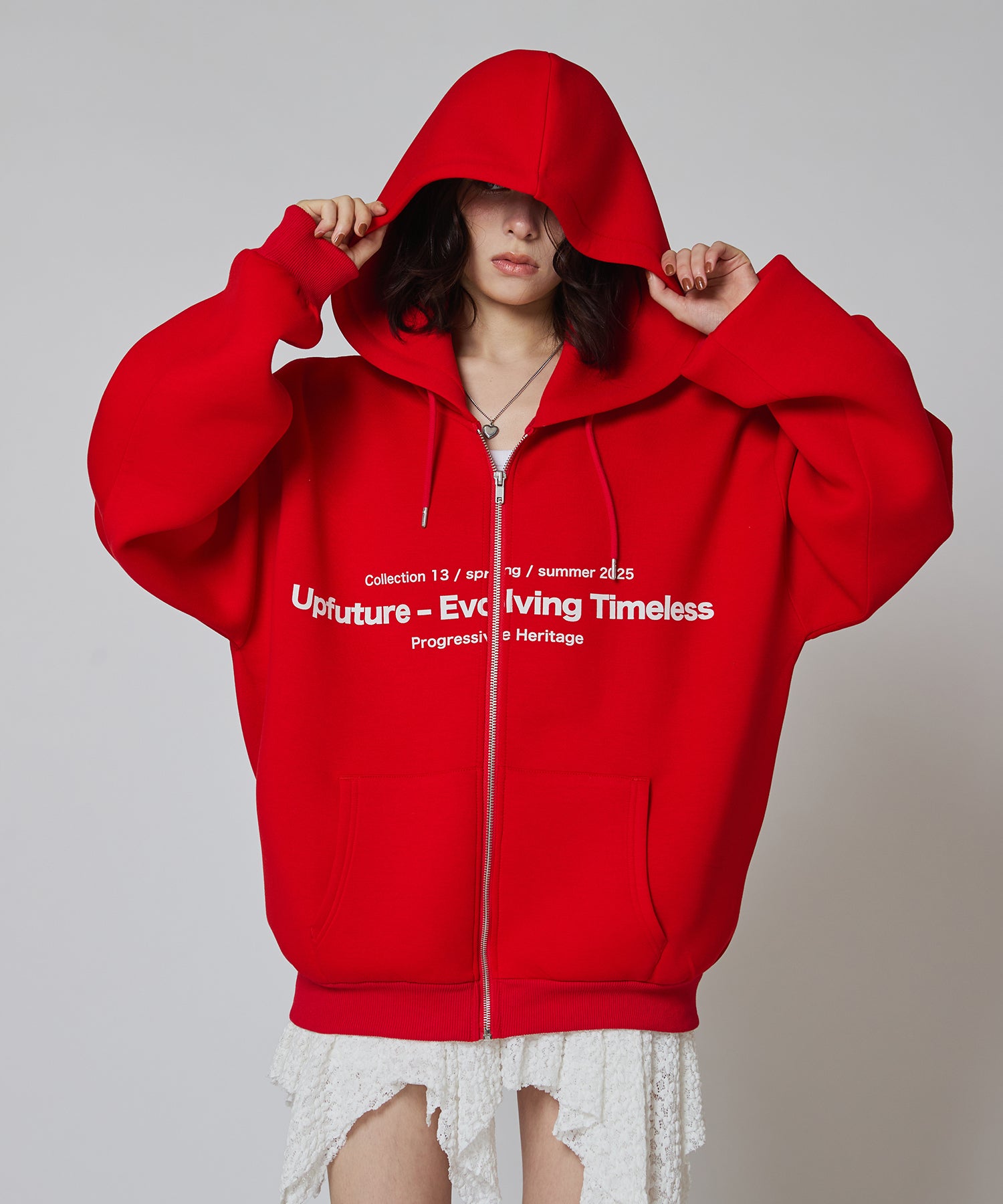 【渋谷109店限定カラー】MODEL:163cm/COLOR:RED/SIZE:F