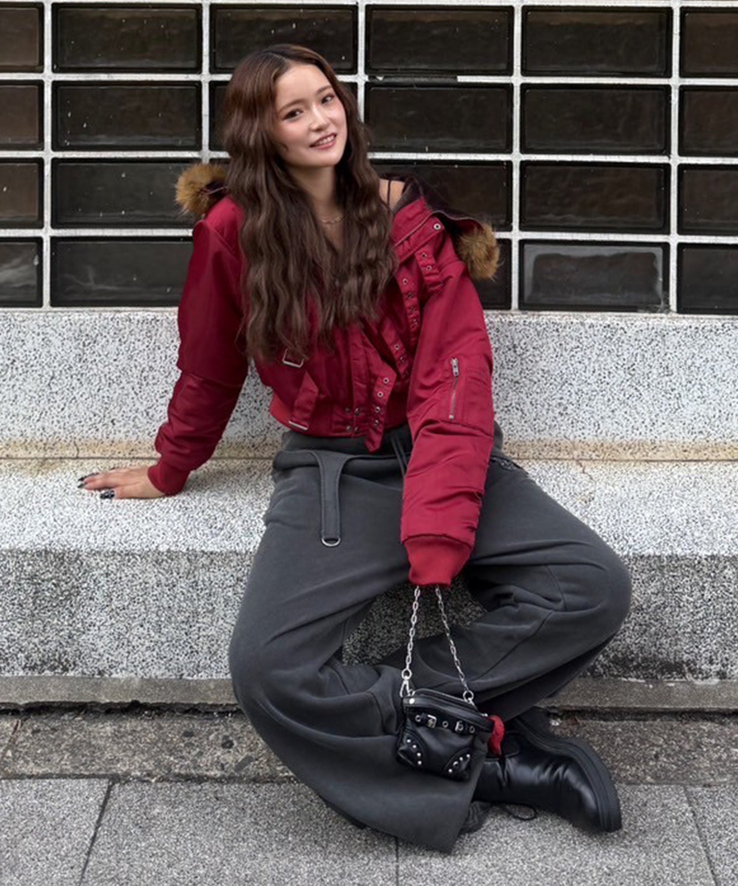 STAFF:170cm/COLOR:RED/SIZE:F