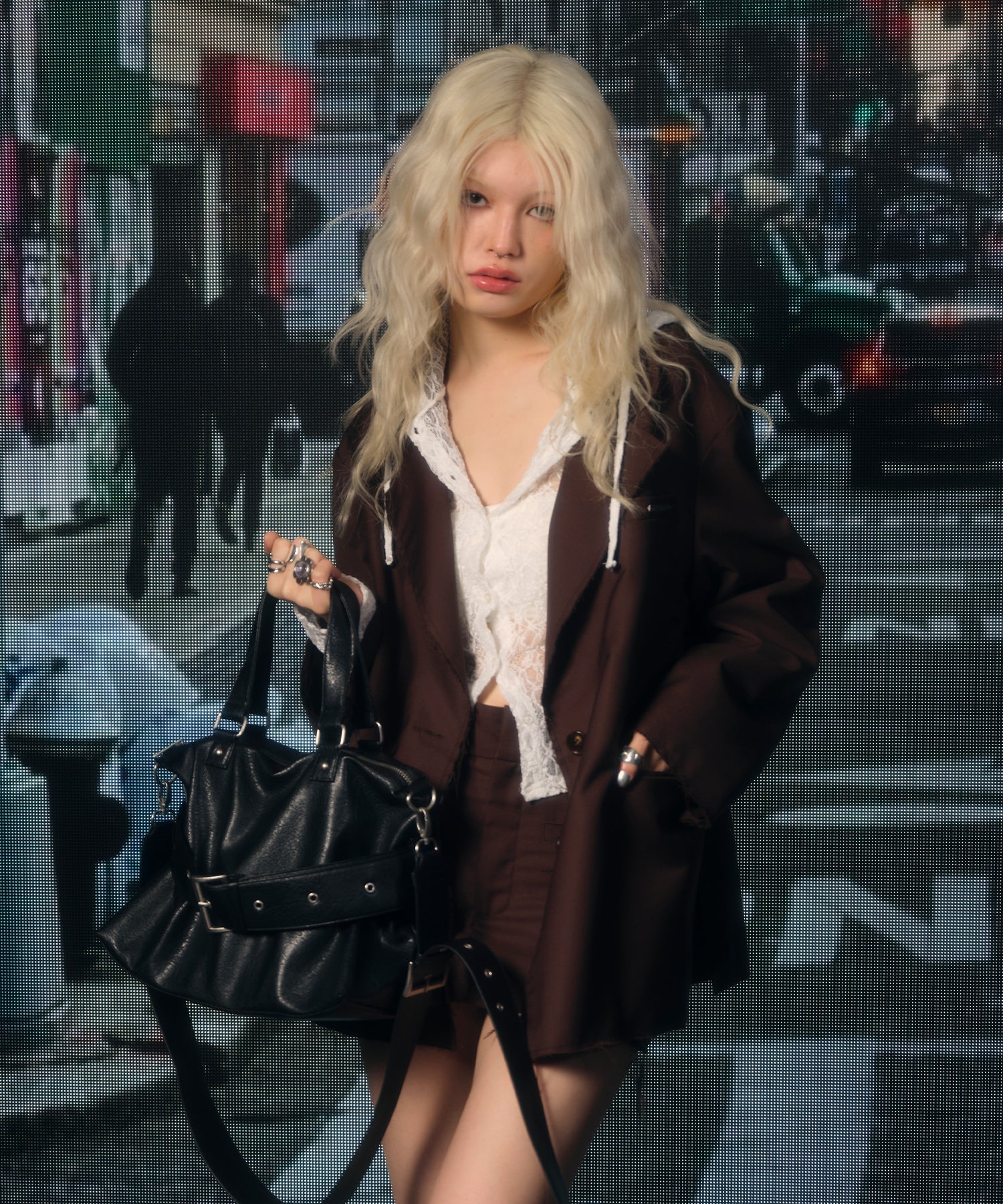 MODEL:170cm/COLOR:BROWN/SIZE:F