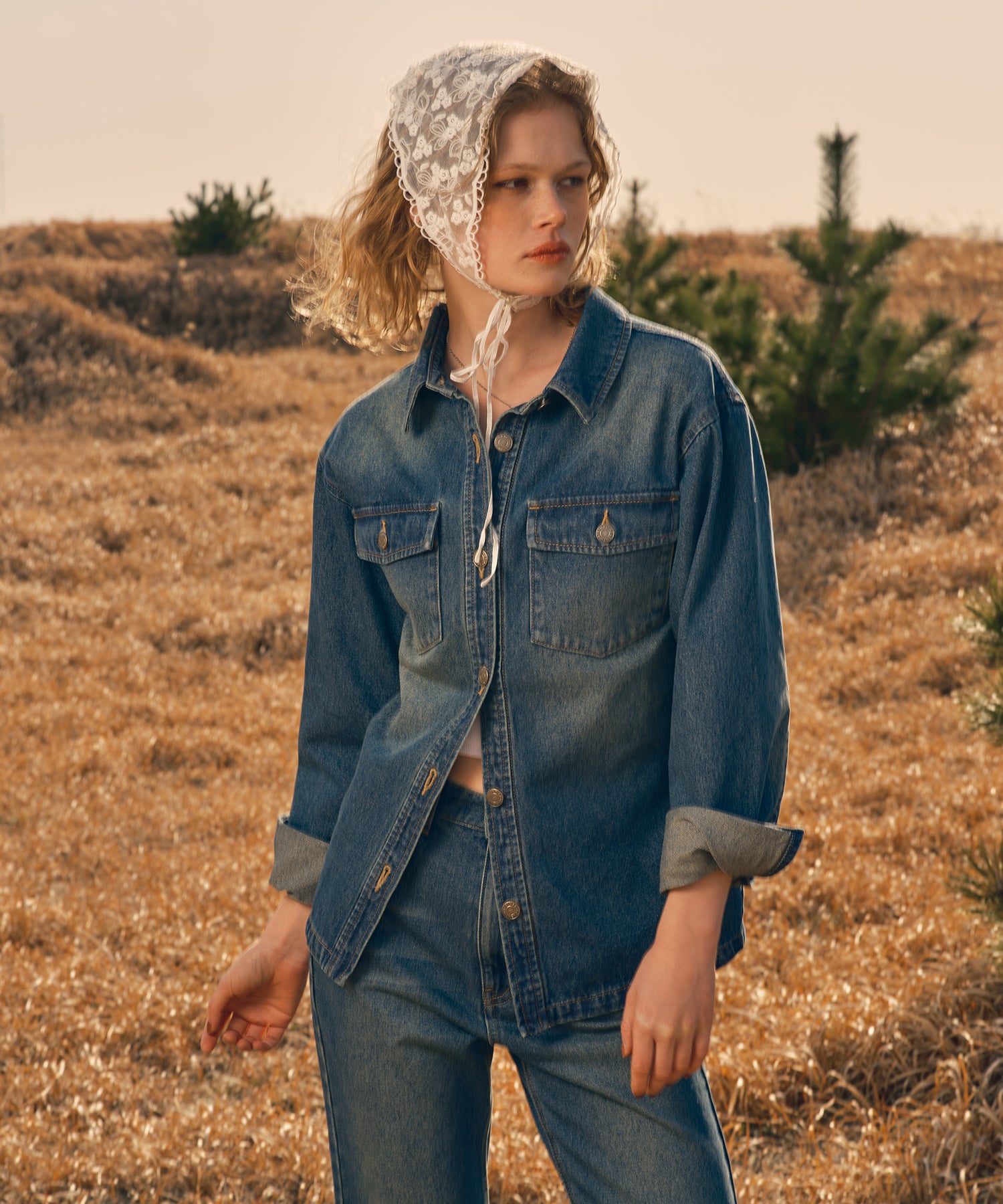 MODEL:173cm/COLOR:BLUE/SIZE:F