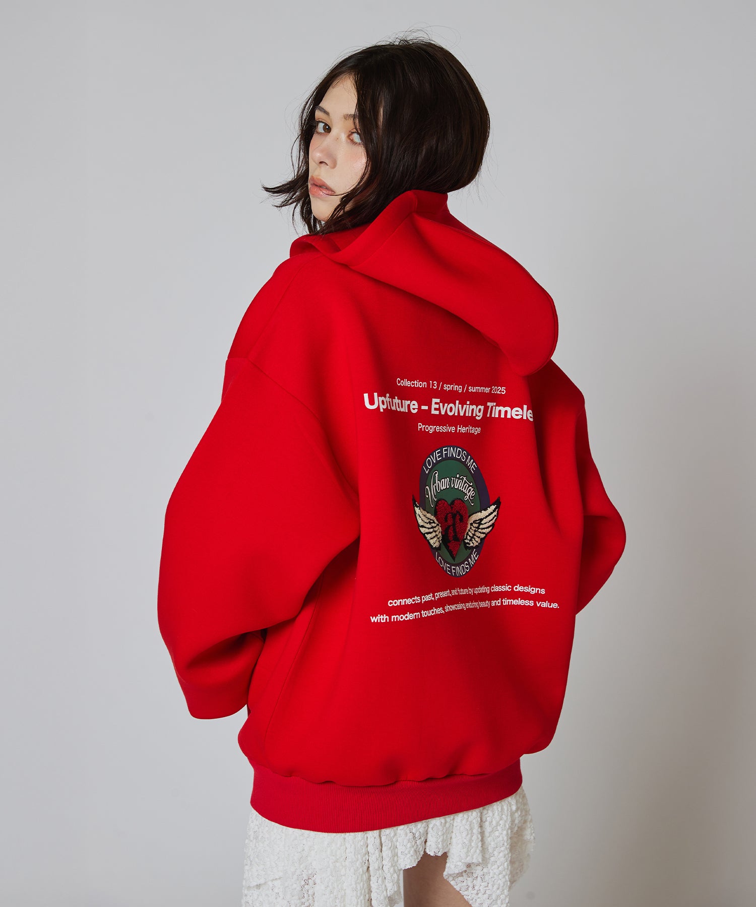 【渋谷109店限定カラー】MODEL:163cm/COLOR:RED/SIZE:F