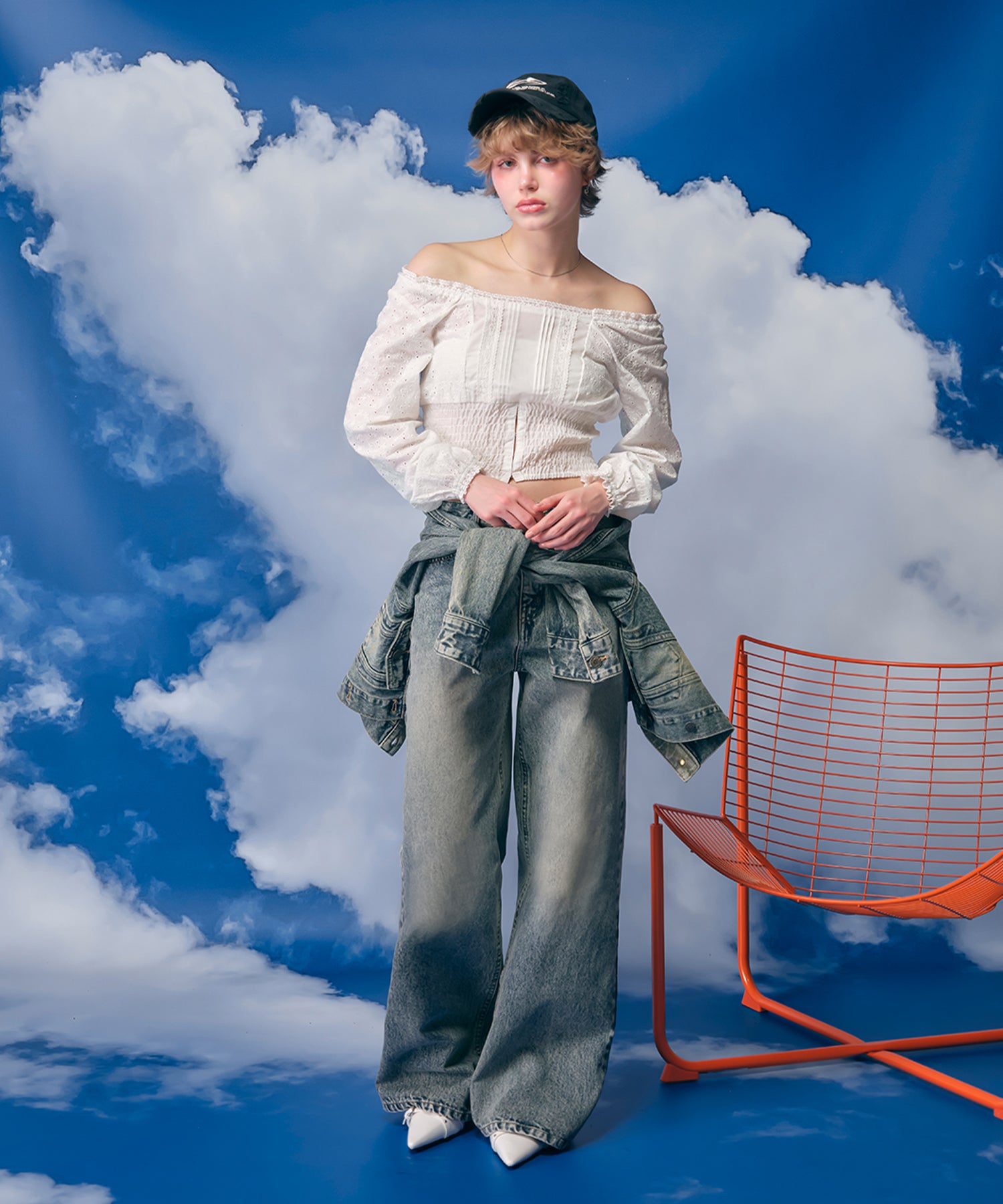 MODEL:170cm/COLOR:BLUE/SIZE:M