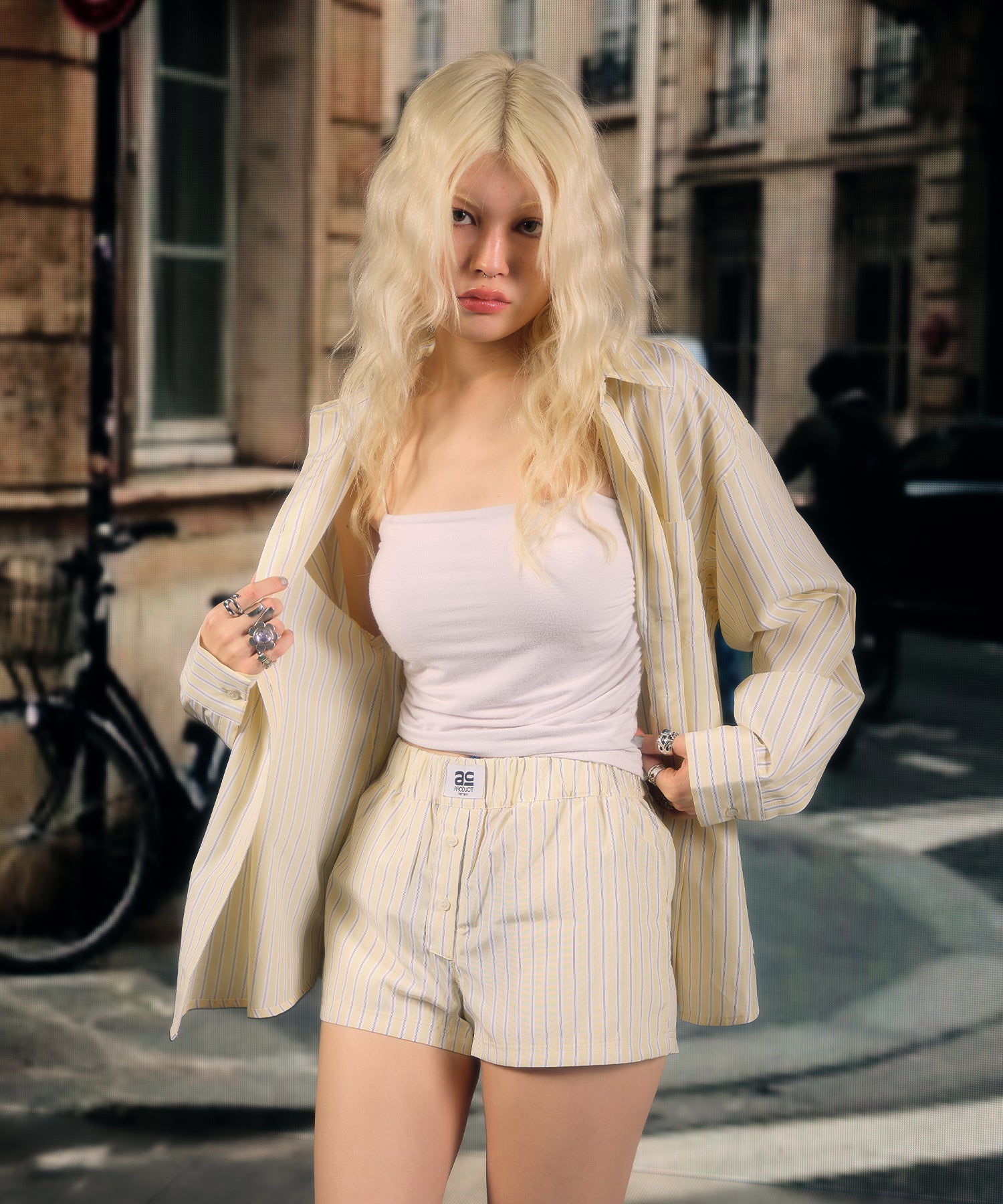 MODEL:170cm/COLOR:LIGHT YELLOW/SIZE:F