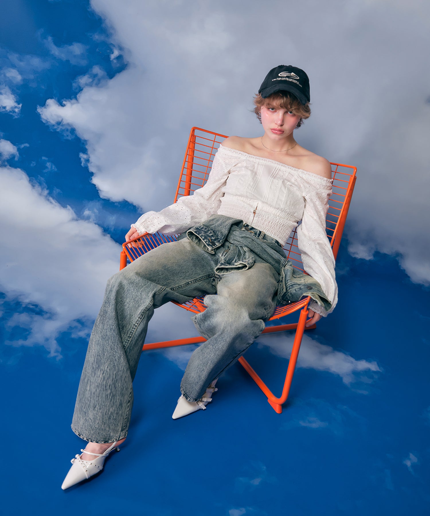 MODEL:170cm/COLOR:BLUE/SIZE:M