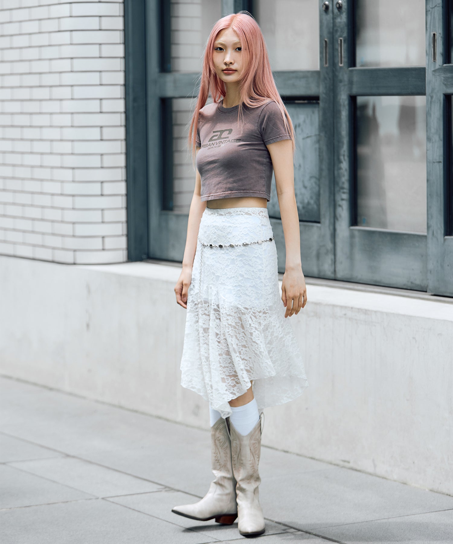 MODEL:175cm/COLOR:BROWN/SIZE:F