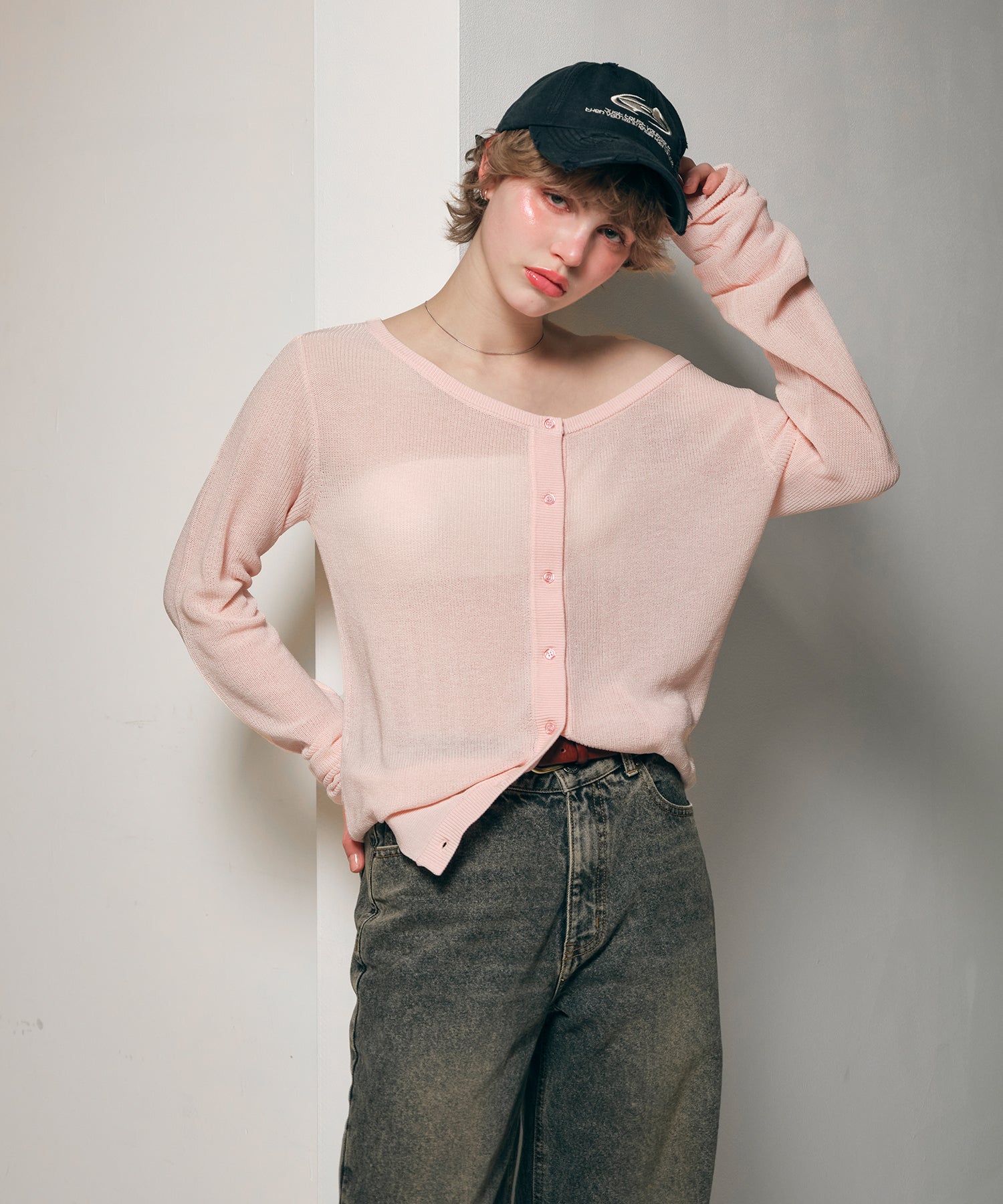 MODEL:170cm/COLOR:LIGHT PINK/SIZE:F