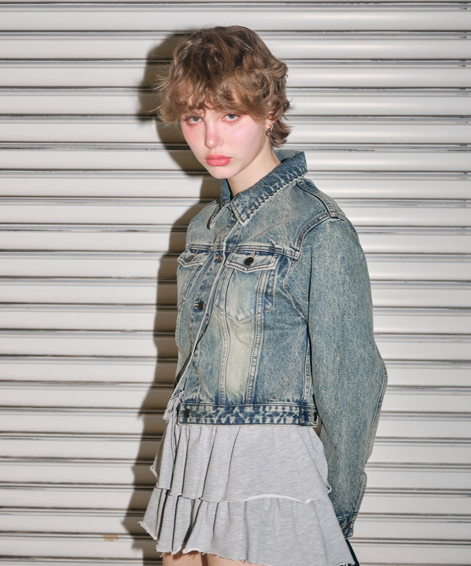 MODEL:170cm/COLOR:BLUE/SIZE:F