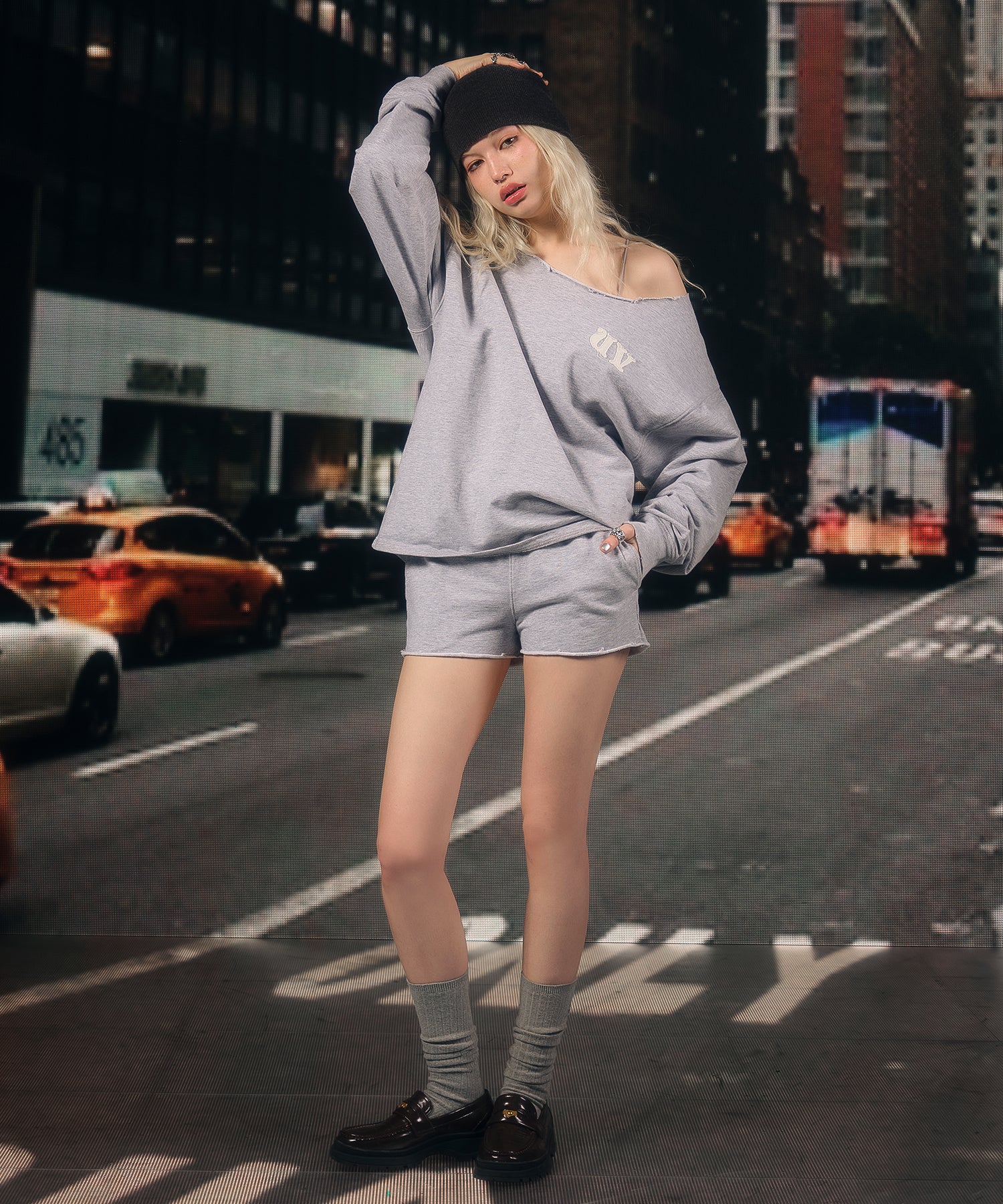 MODEL:170cm/COLOR:GRAY/SIZE:F