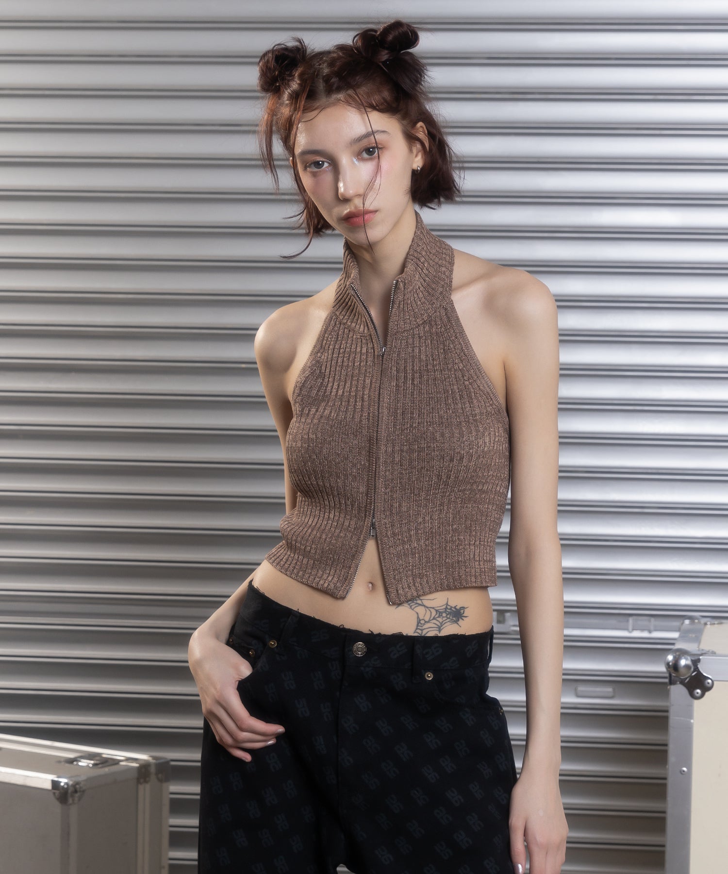 MODEL:172cm/COLOR:BROWN/SIZE:F