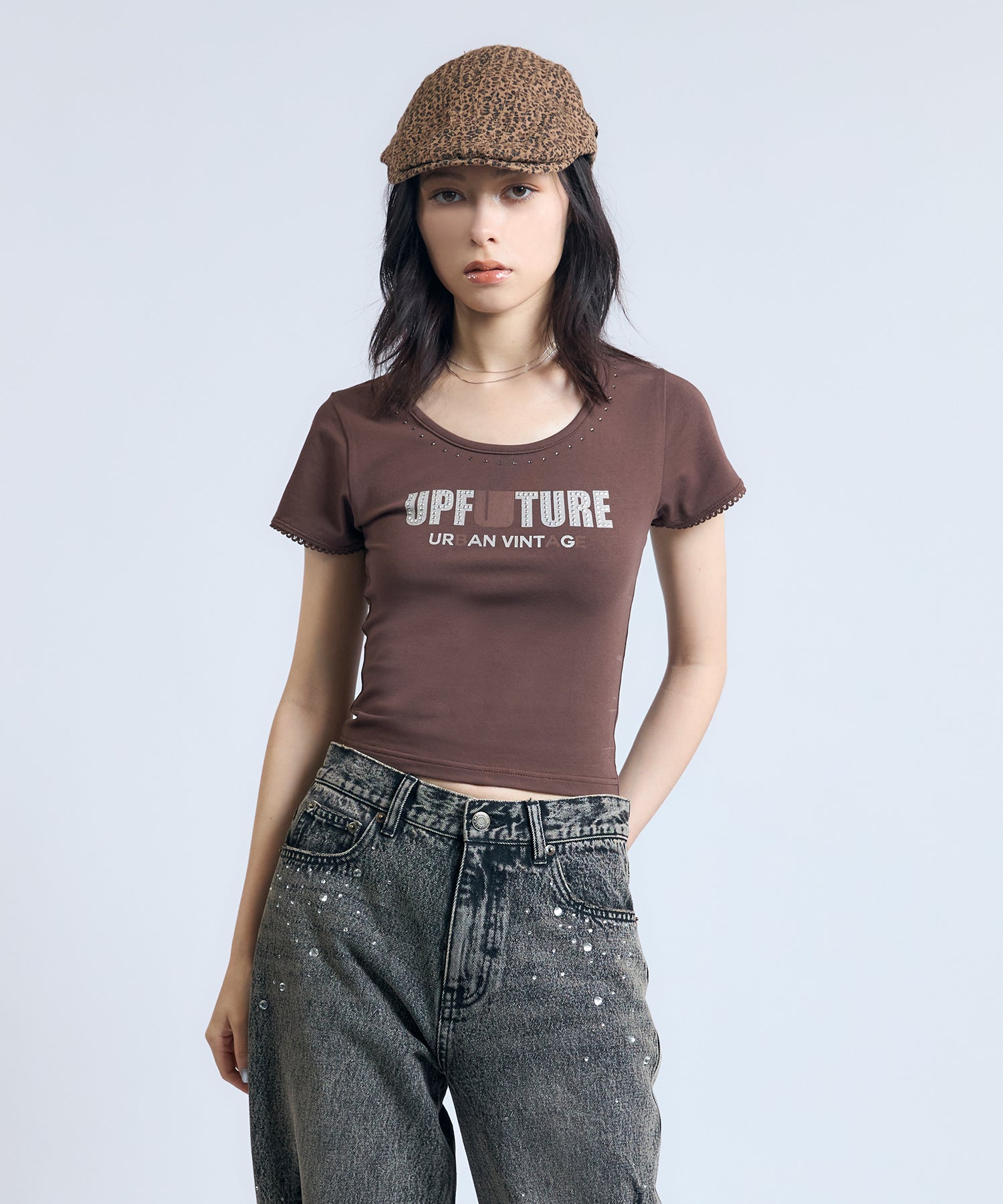 MODEL:163cm/COLOR:BROWN/SIZE:F