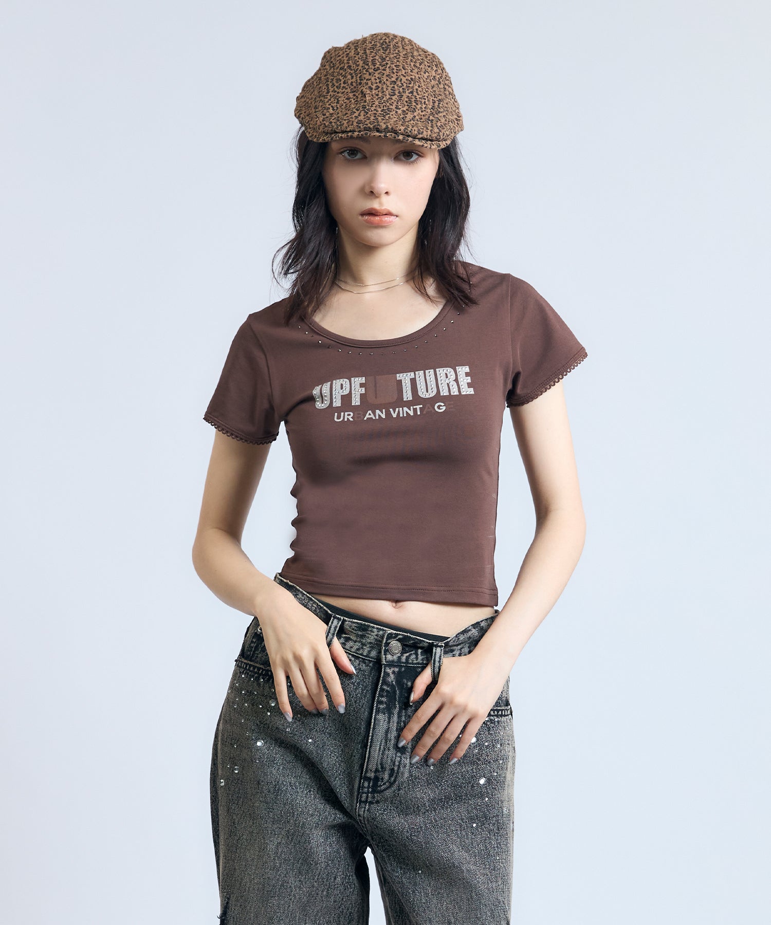 MODEL:163cm/COLOR:BROWN/SIZE:F