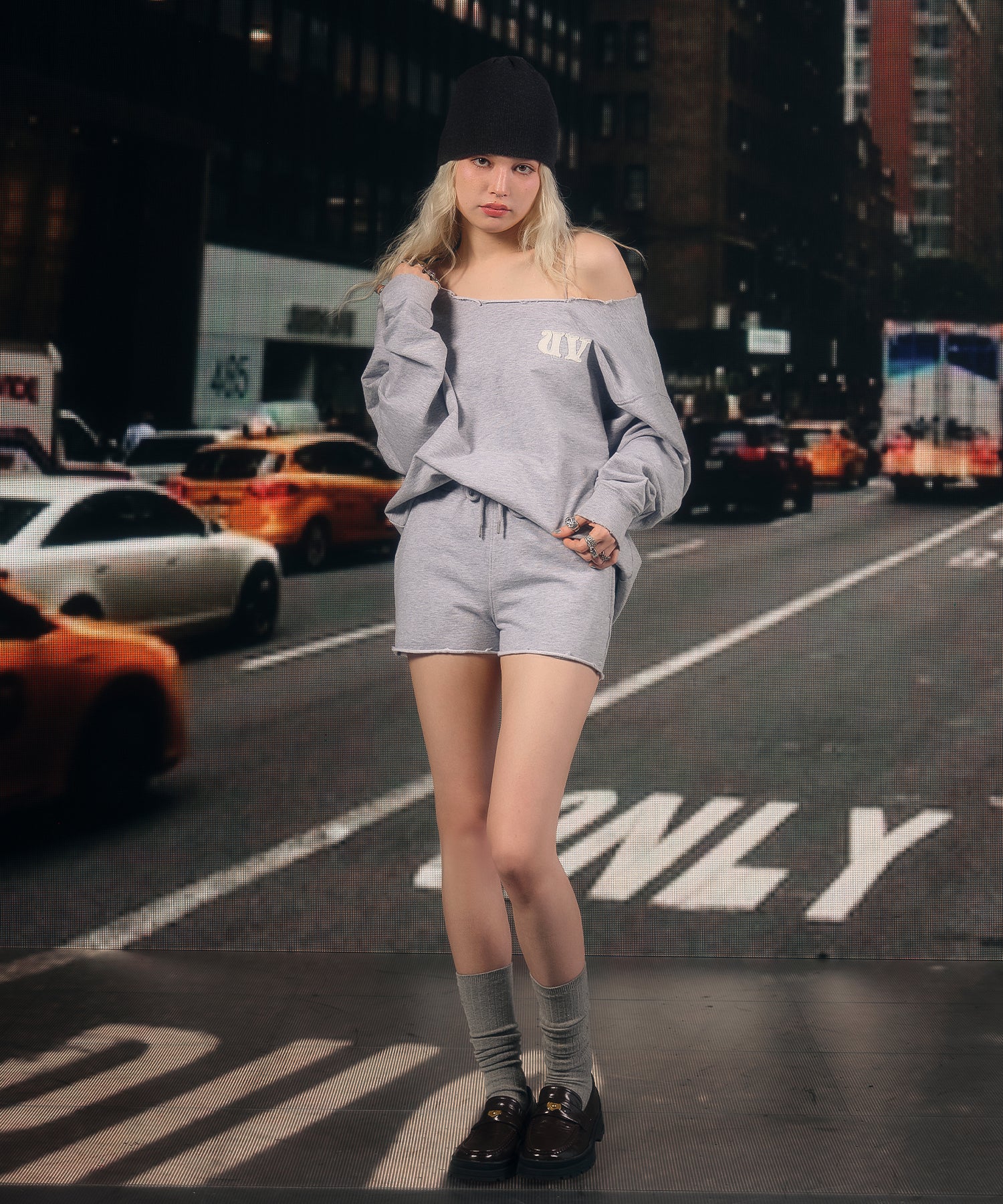 MODEL:170cm/COLOR:GRAY/SIZE:F