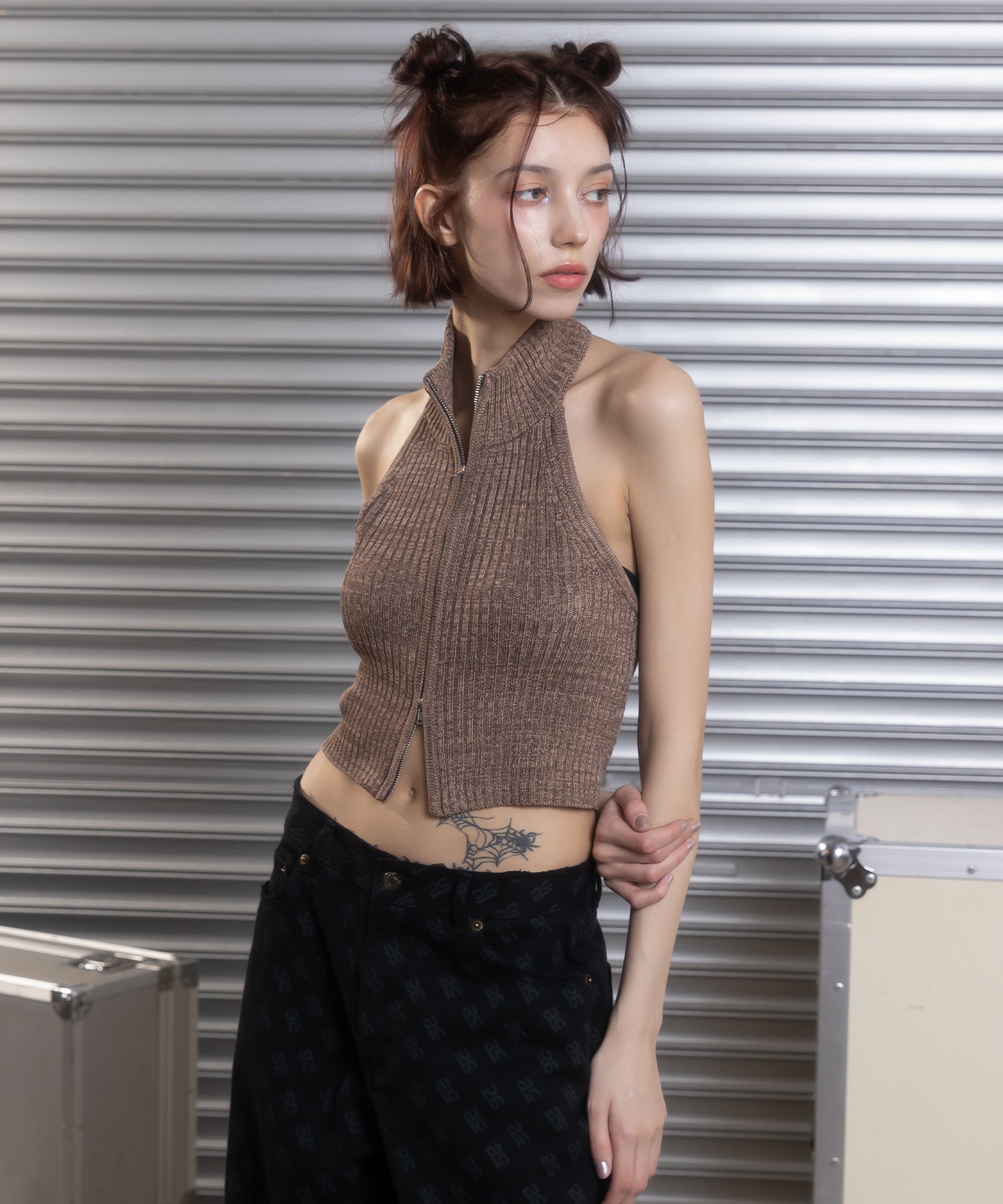 MODEL:172cm/COLOR:BROWN/SIZE:F