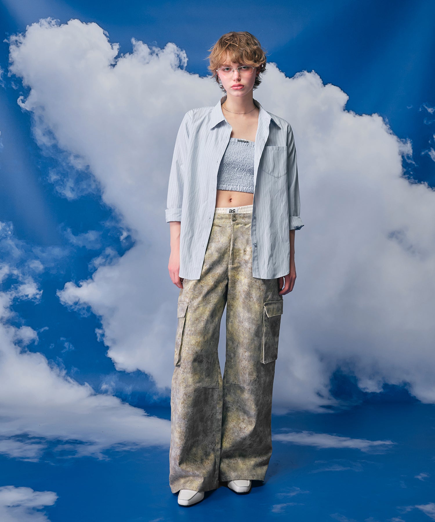 MODEL:170cm/COLOR:WHITE/SIZE:L