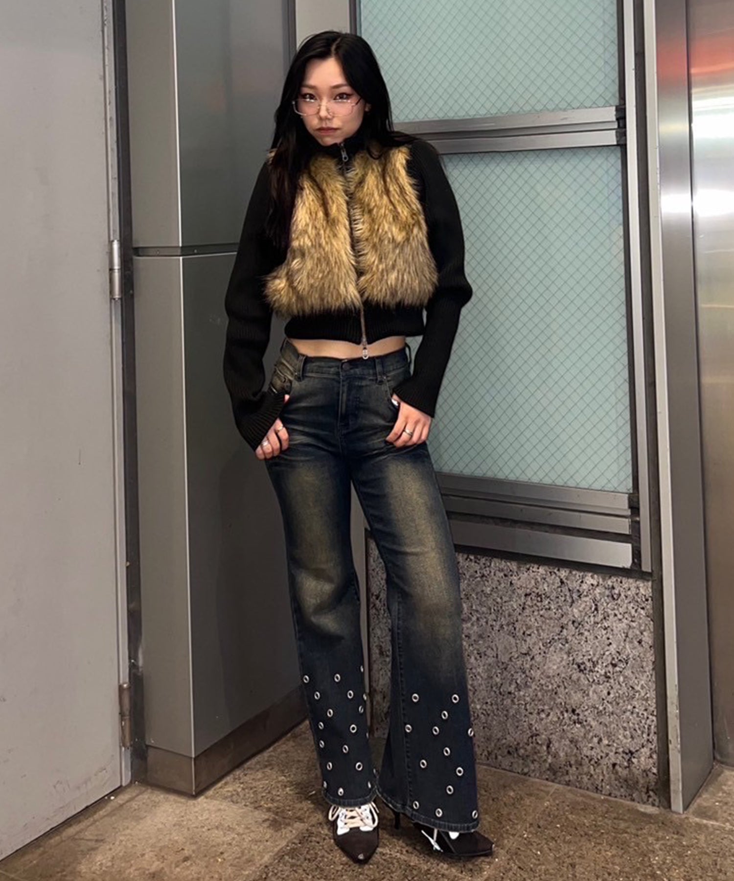 STAFF:156cm/COLOR:BLUE/SIZE:24
