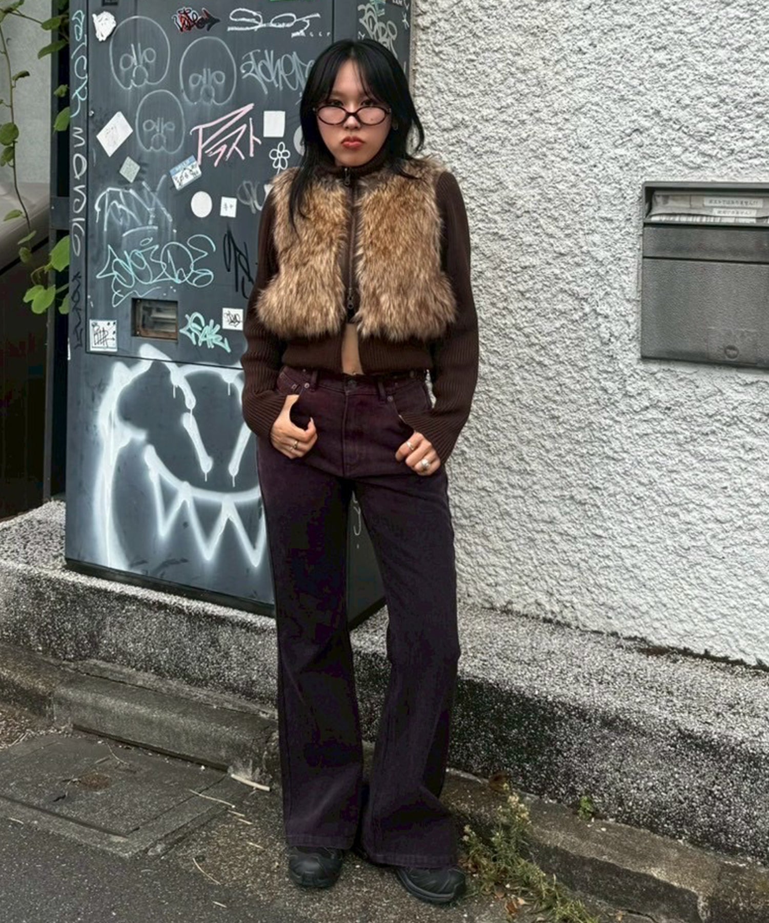 STAFF:158cm/COLOR:DARK RED/SIZE:24