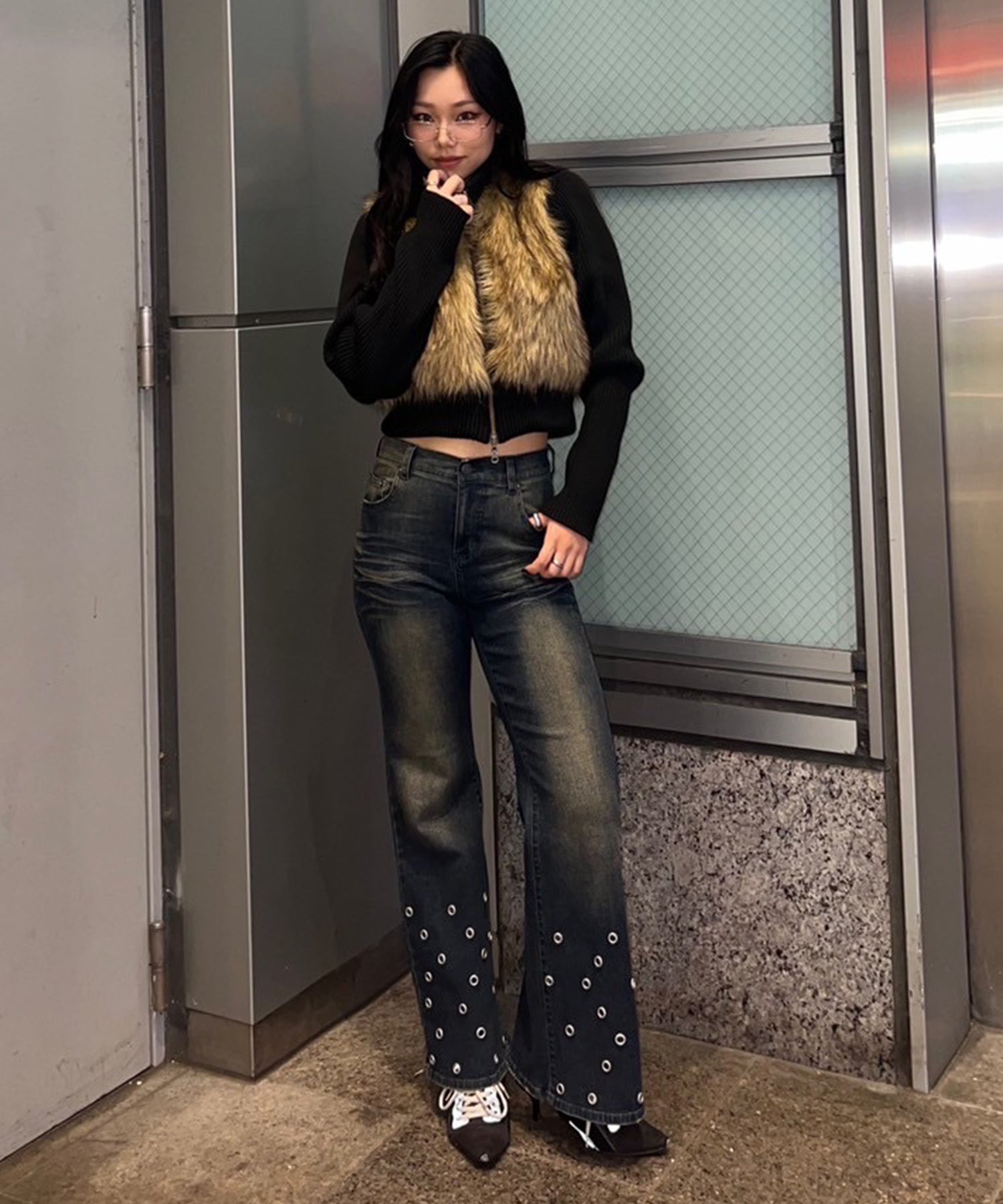 STAFF:156cm/COLOR:BLUE/SIZE:24