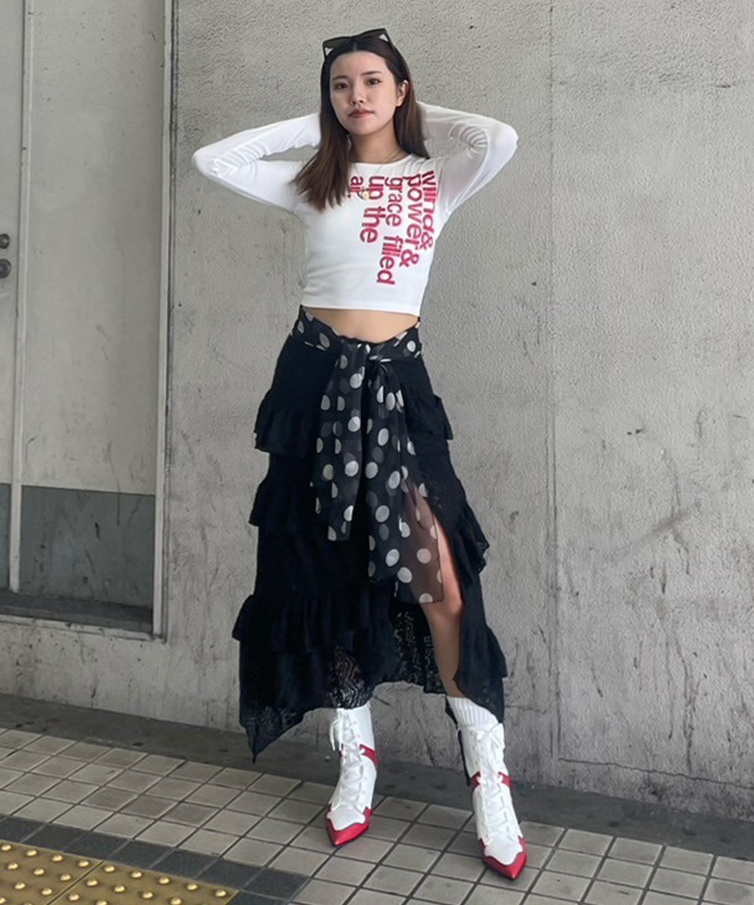 STAFF:163cm/COLOR:WHITE/SIZE:F