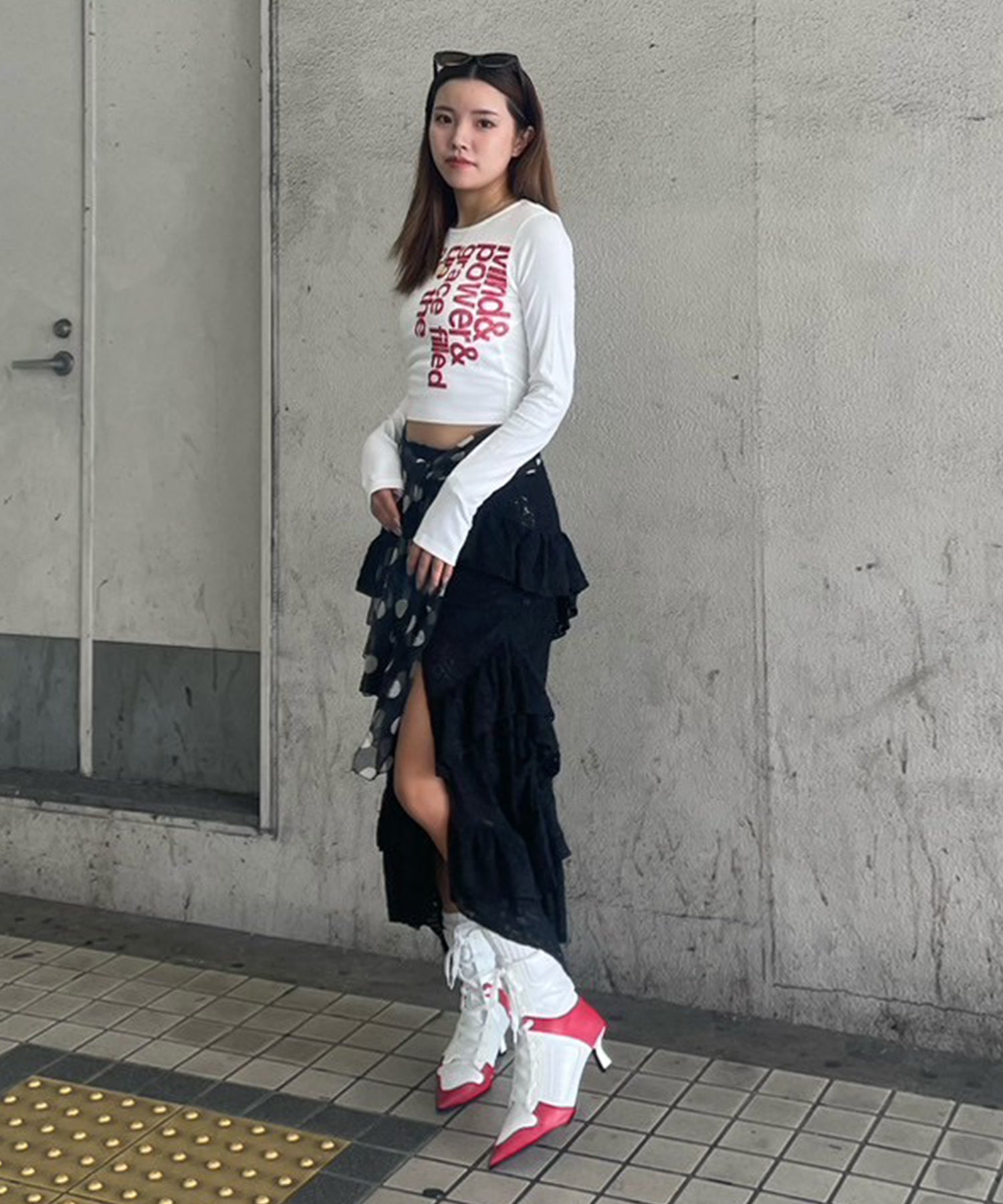 STAFF:163cm/COLOR:WHITE/SIZE:F