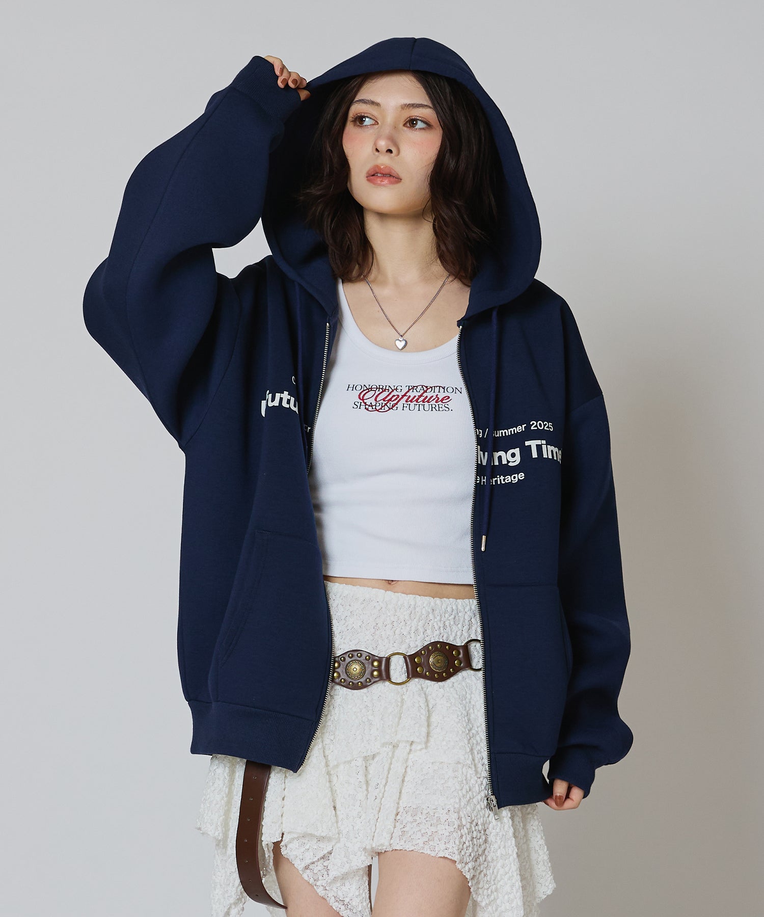 MODEL:163cm/COLOR:NAVY/SIZE:F