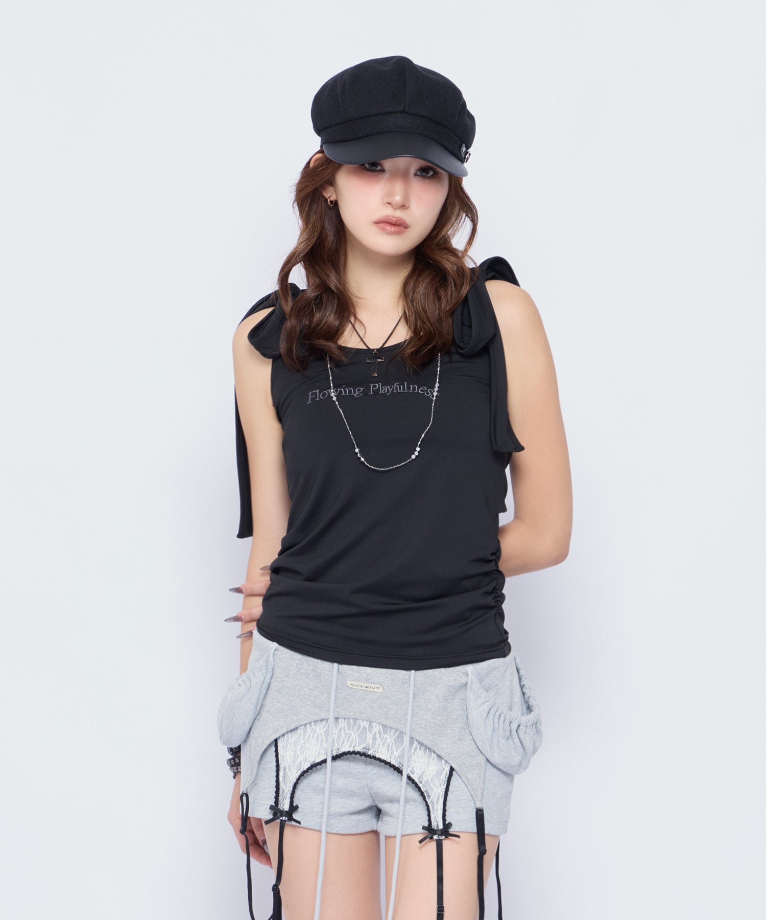 MODEL:170cm/COLOR:BLK/SIZE:F