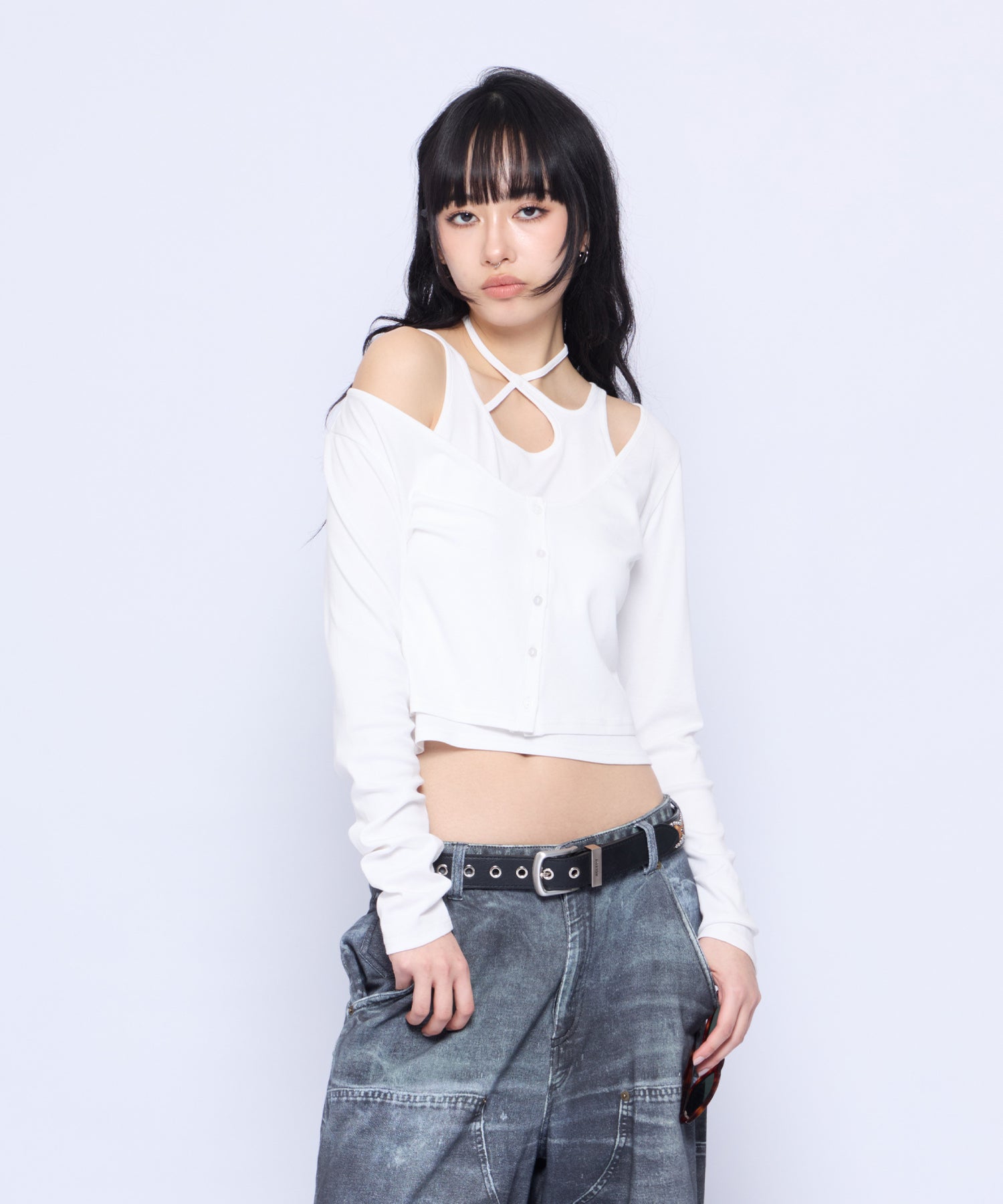 MODEL:172cm/COLOR:WHT/SIZE:F