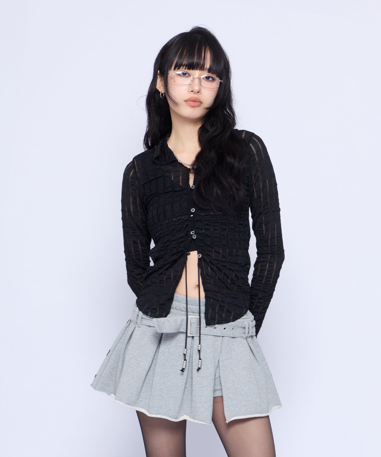 Shirring Sheer Top｜ACLENT（アクレント）