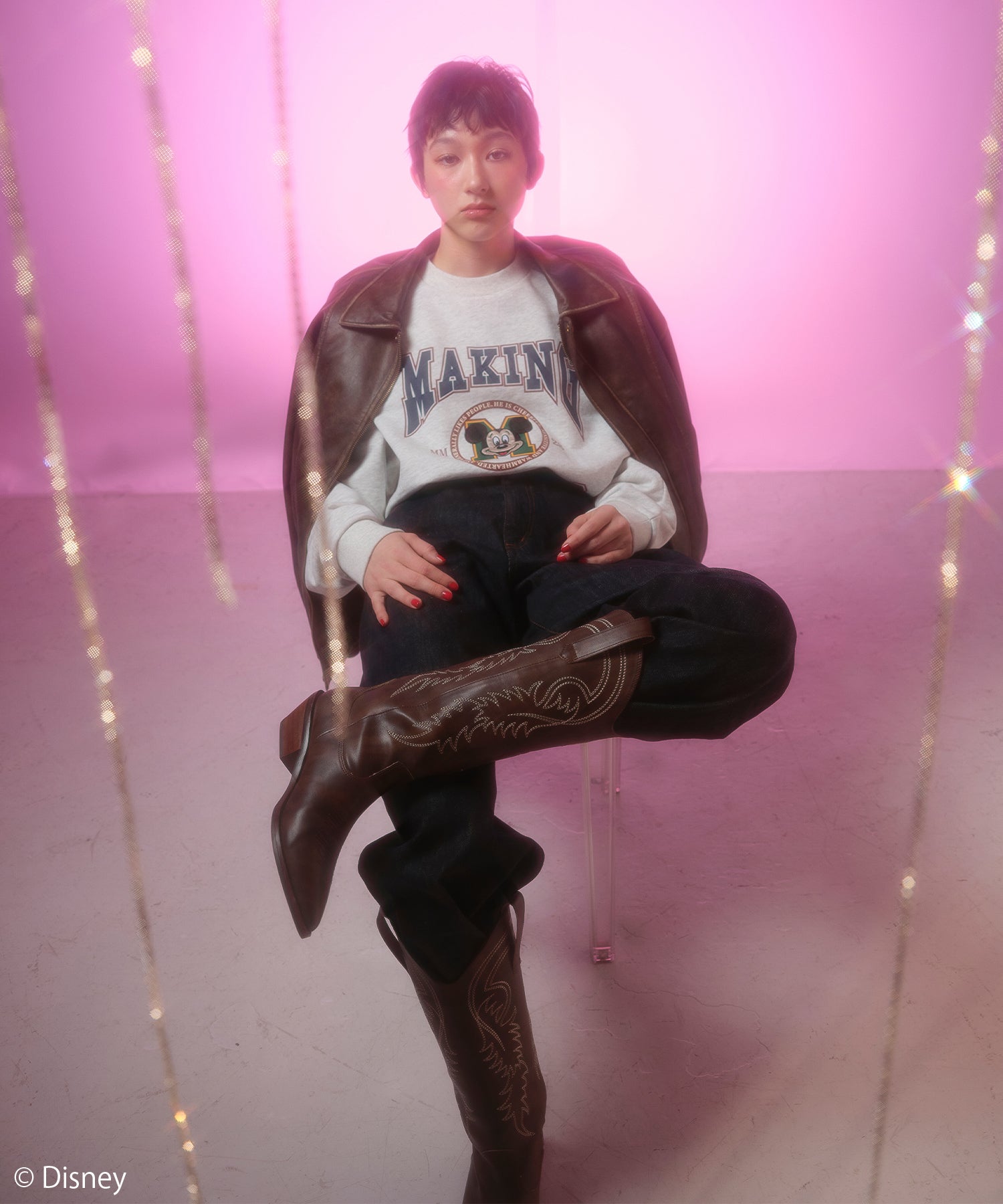 MODEL:166cm/COLOR:WHITE/SIZE:F