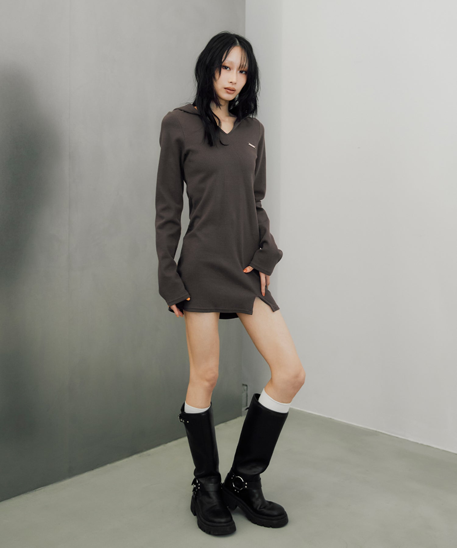 MODEL:170cm/COLOR:BROWN/SIZE:F