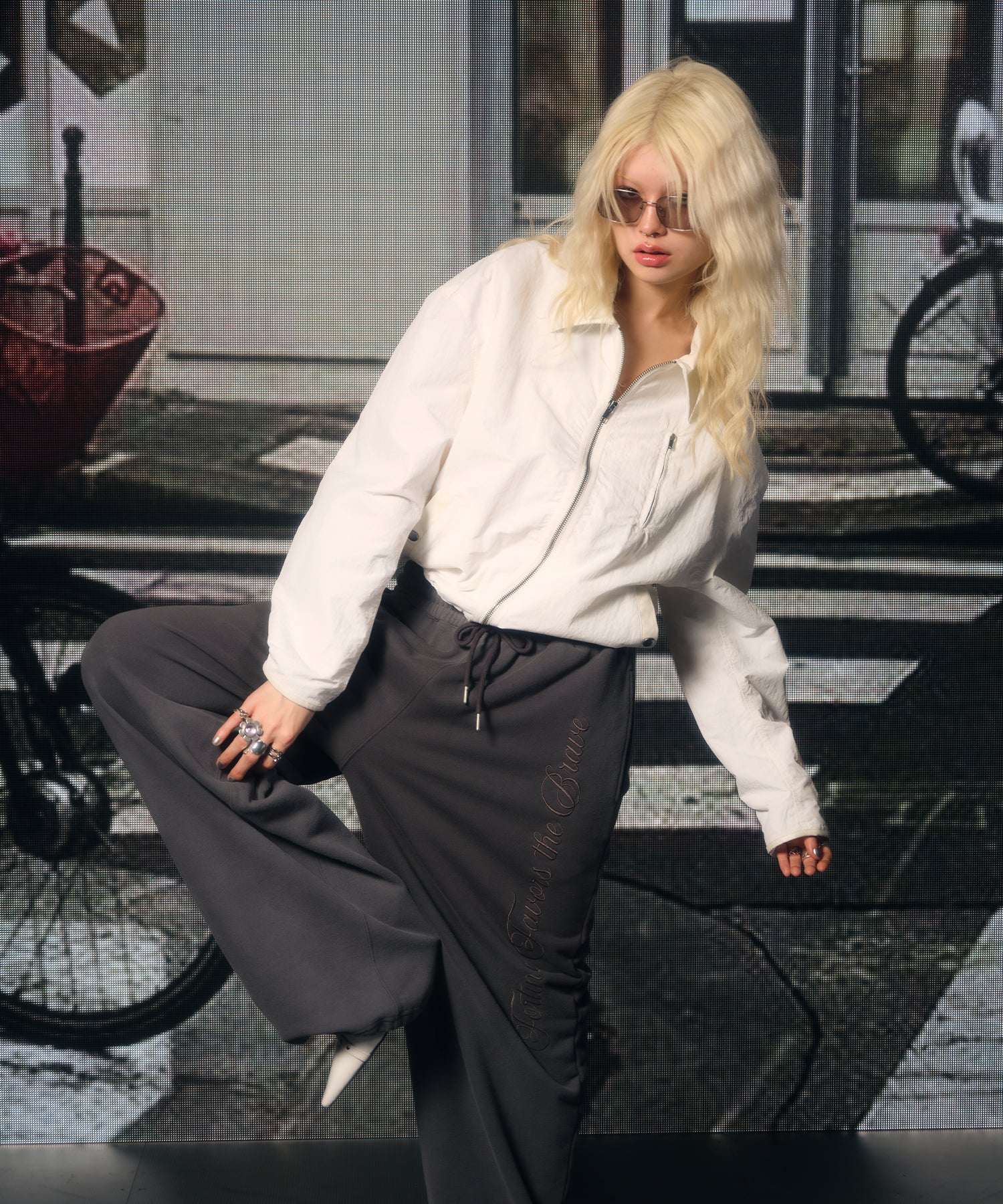 MODEL:170cm/COLOR:GRAY/SIZE:F