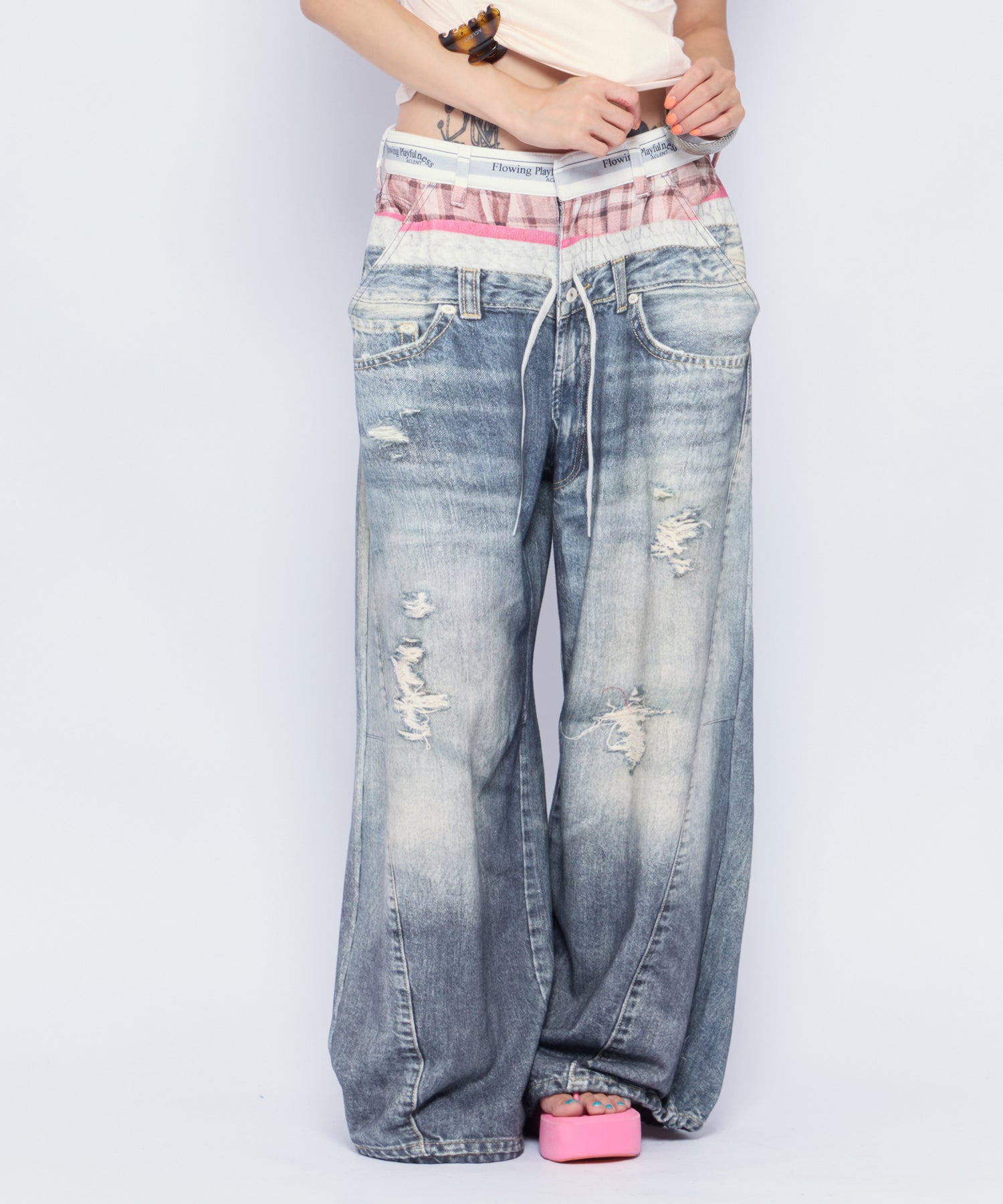 MODEL:168cm/COLOR:BLU/SIZE:F