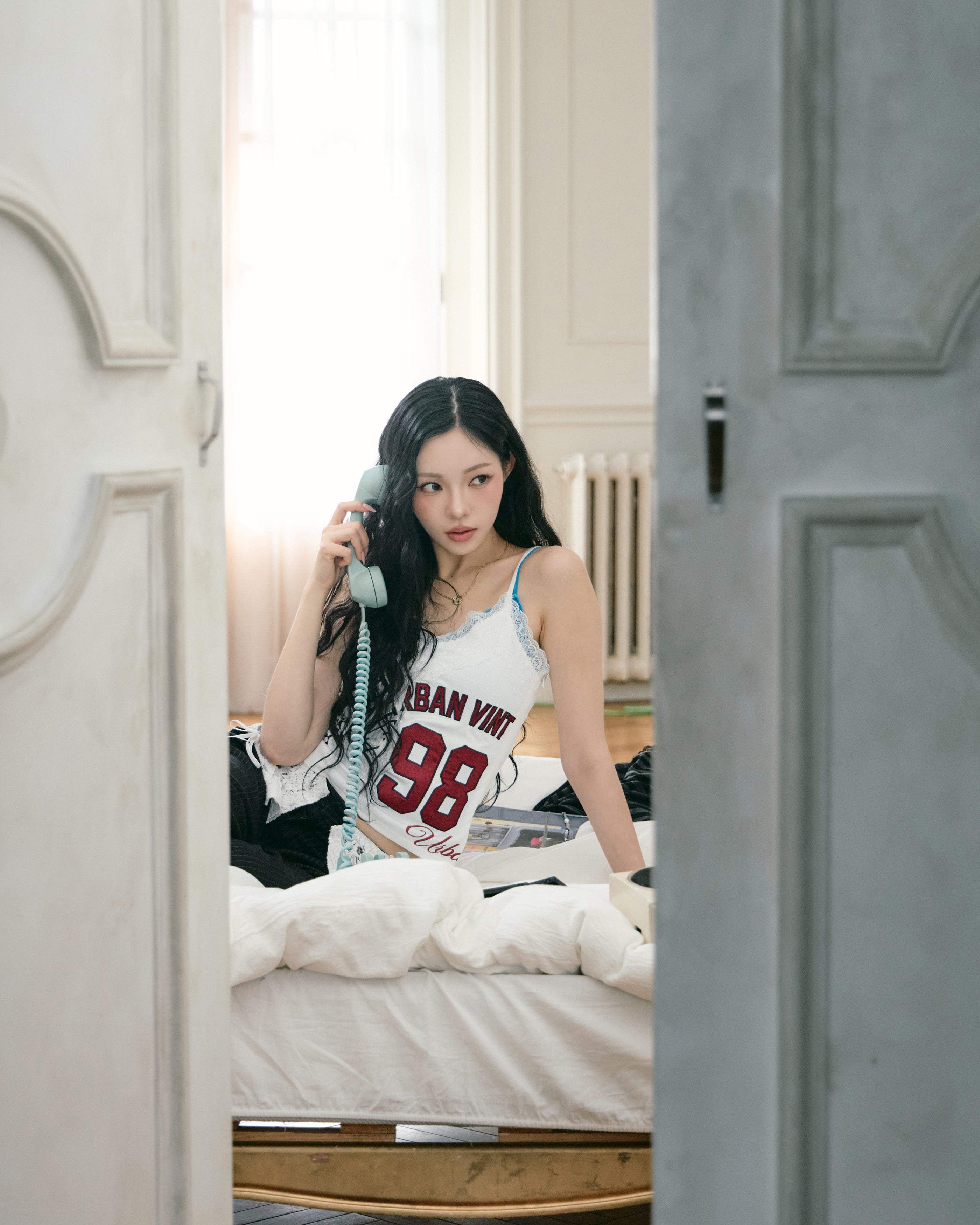 MODEL:170cm/COLOR:WHT/SIZE:F
