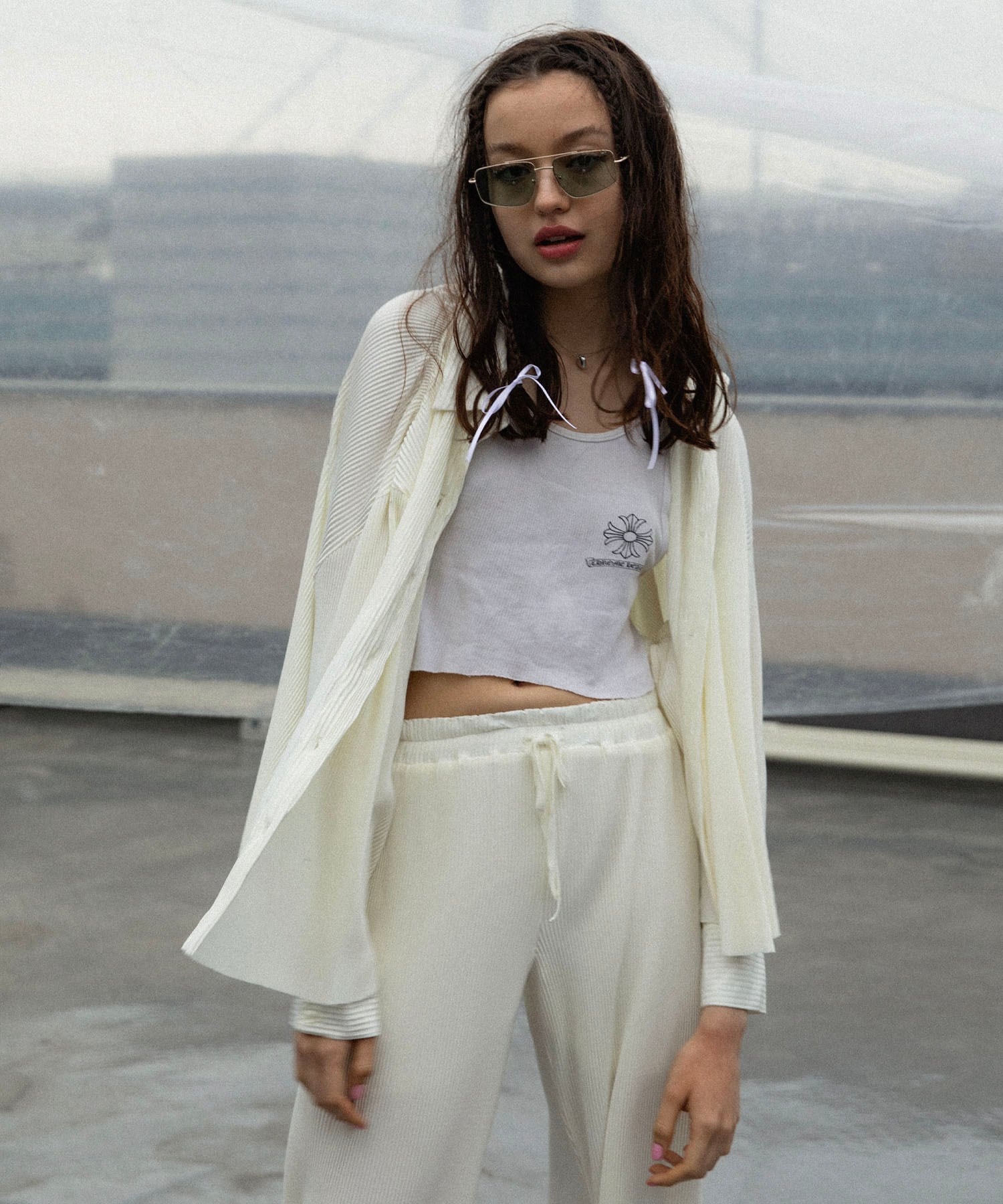 リラクシープリーツシャツ