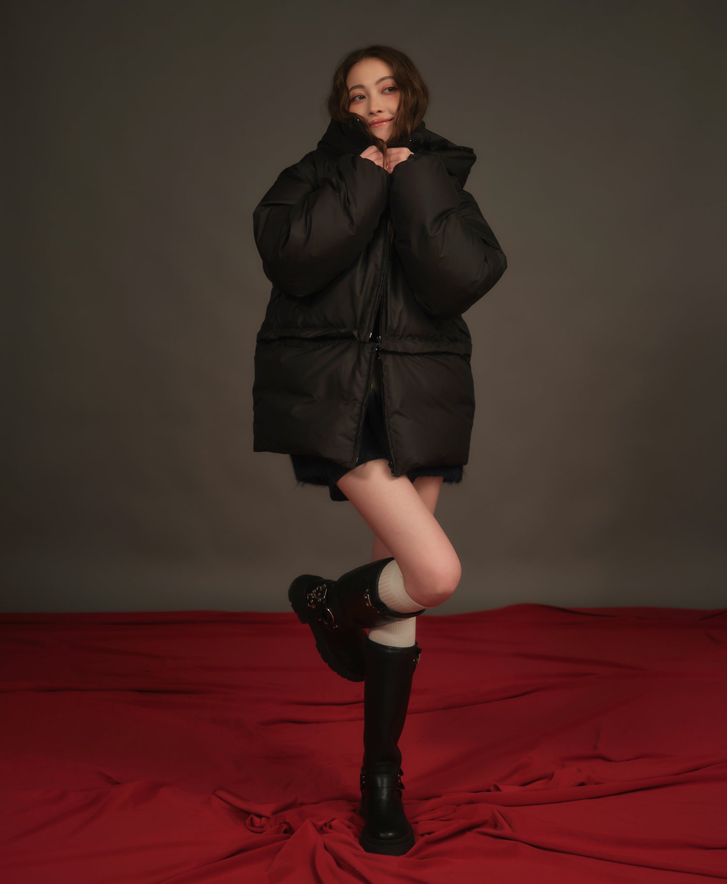 MODEL:163cm/COLOR:BLACK/SIZE:F