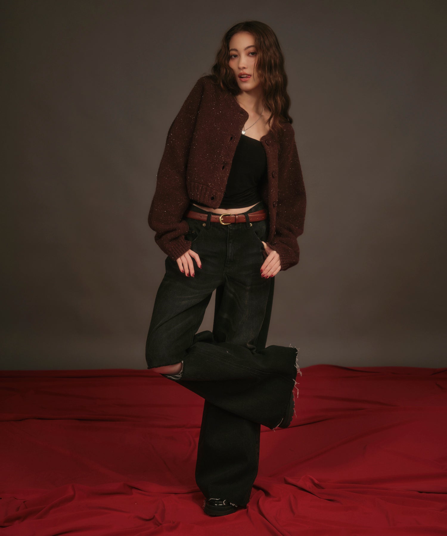 MODEL:163cm/COLOR:BLACK/SIZE:M