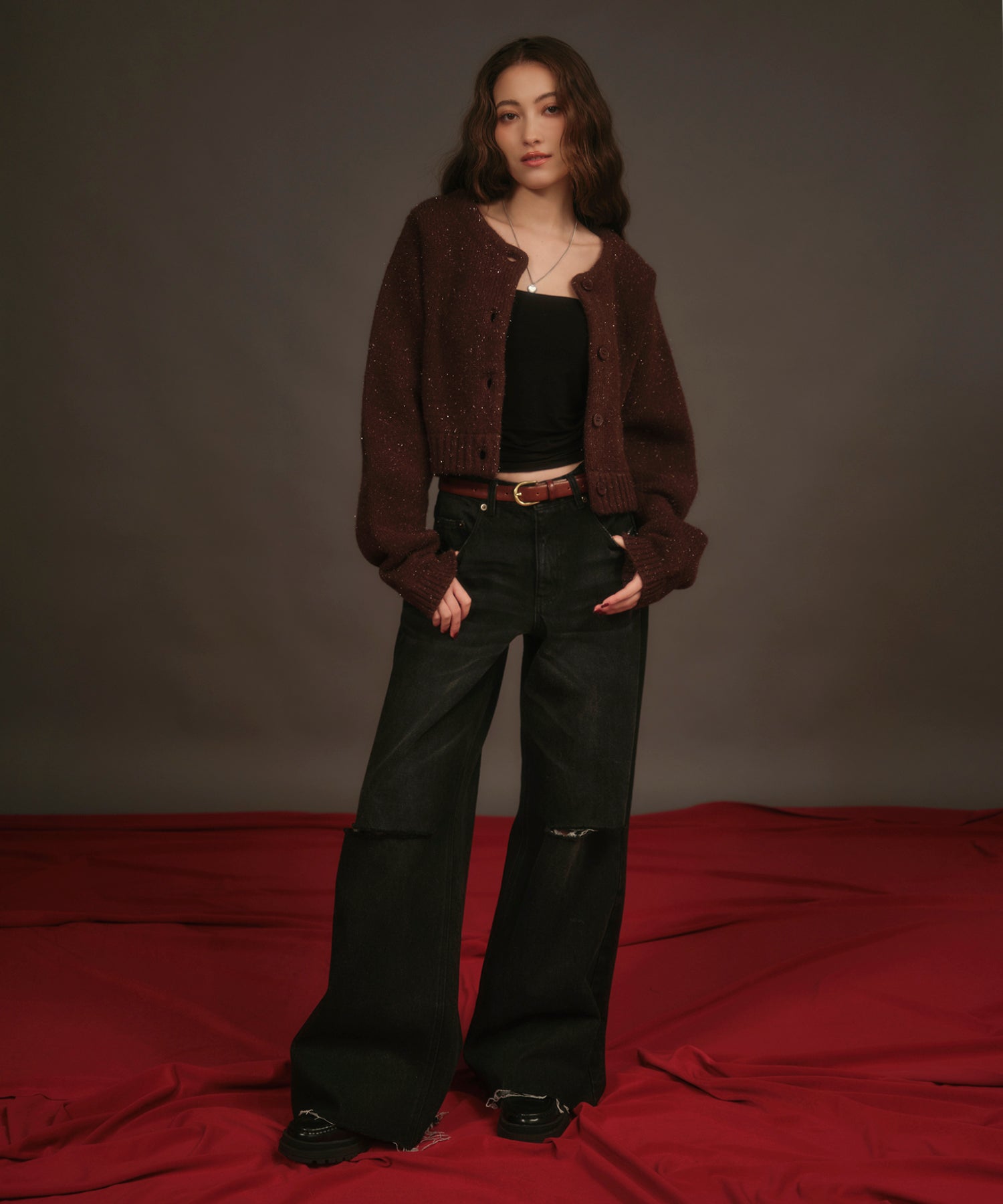 MODEL:163cm/COLOR:BLACK/SIZE:M