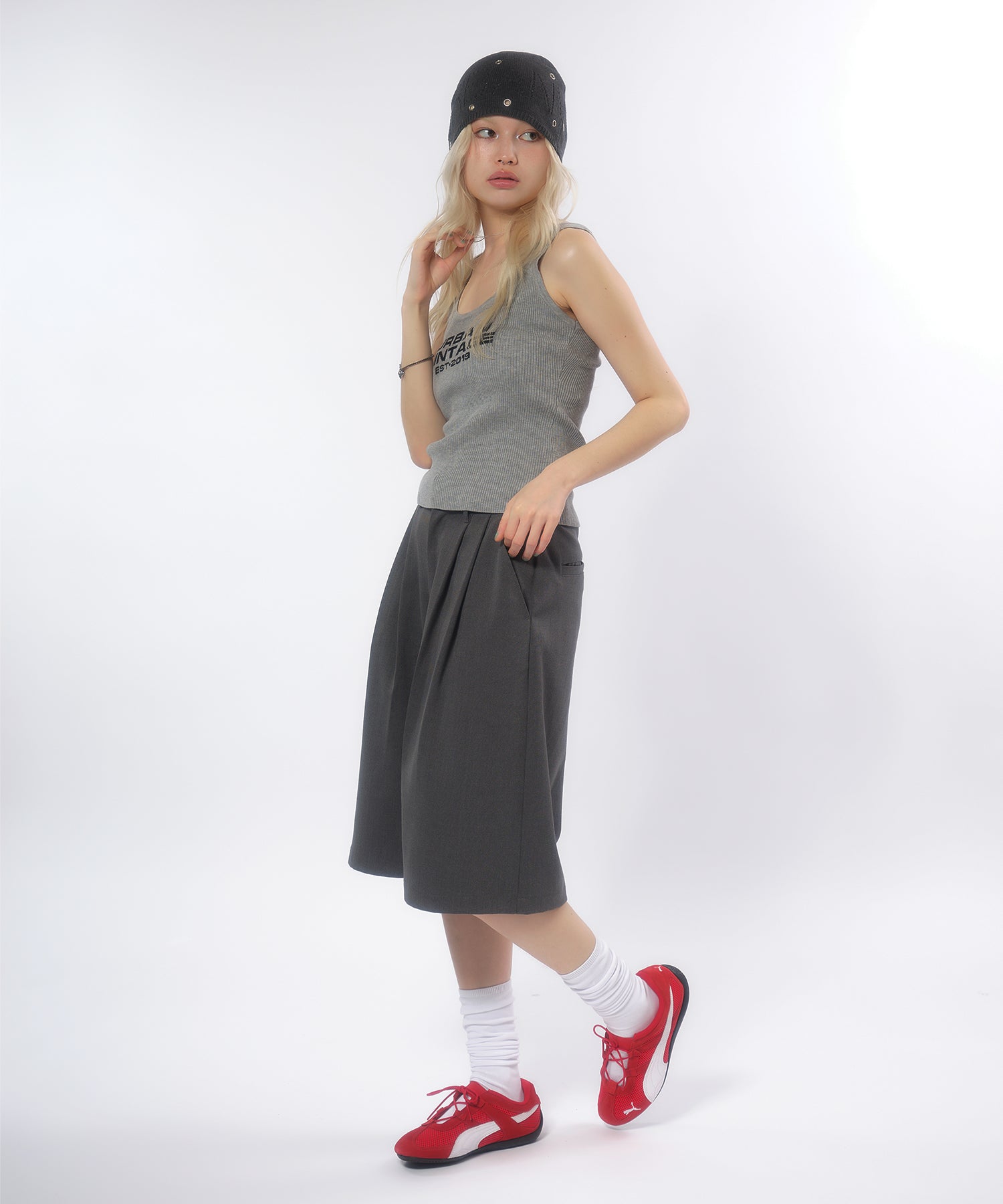 MODEL:170cm/COLOR:GRAY/SIZE:F