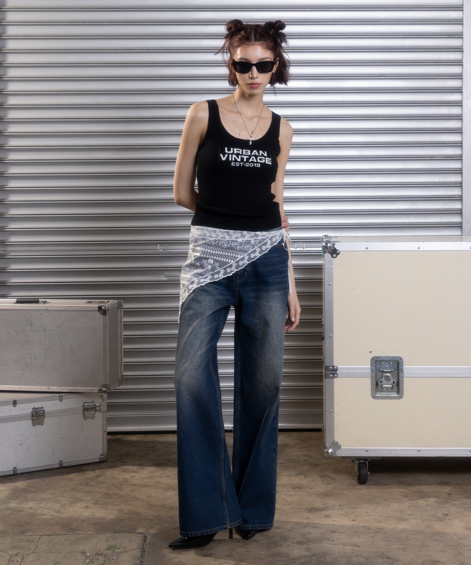 MODEL:172cm/COLOR:BLACK/SIZE:F