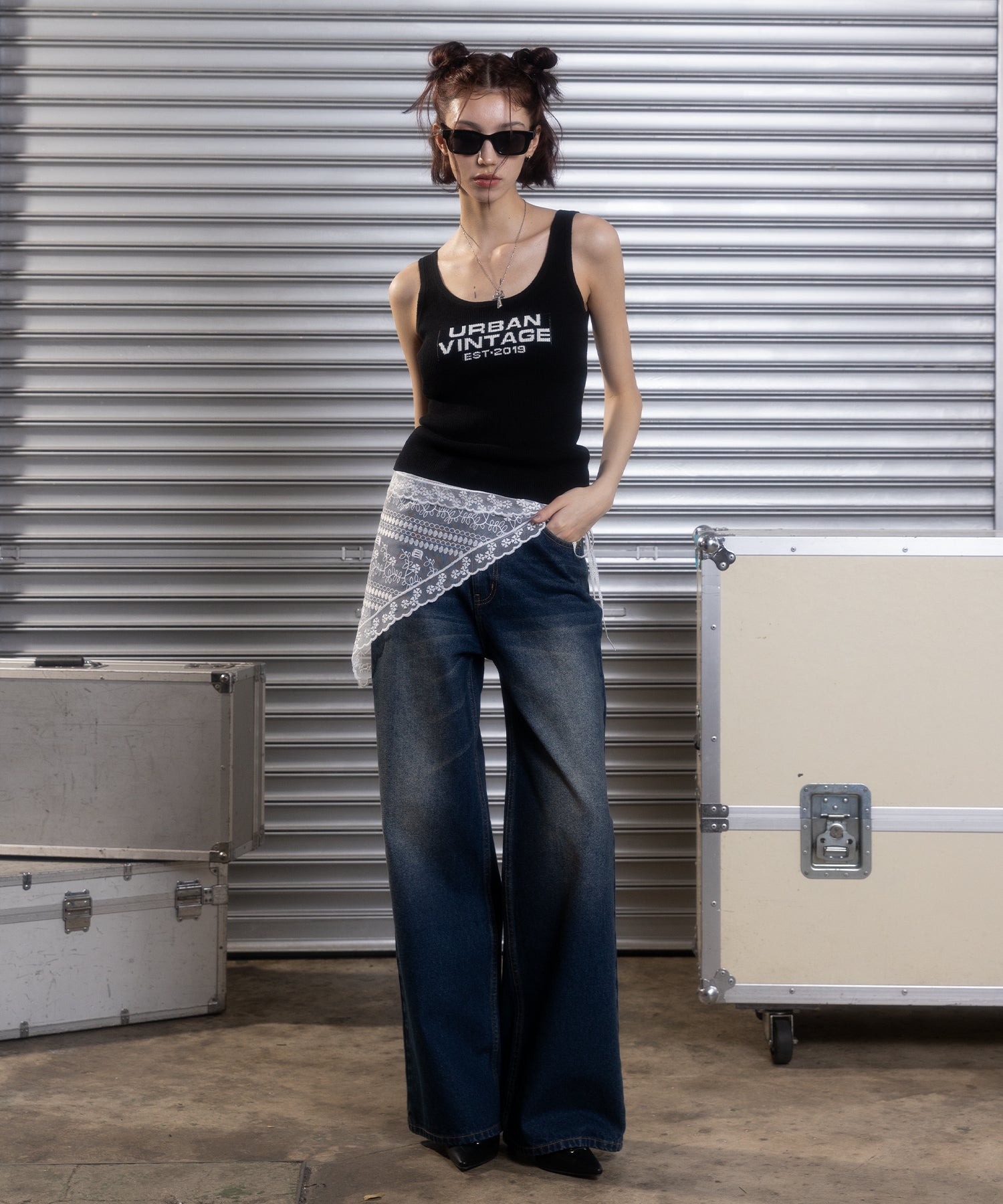 MODEL:172cm/COLOR:BLACK/SIZE:F