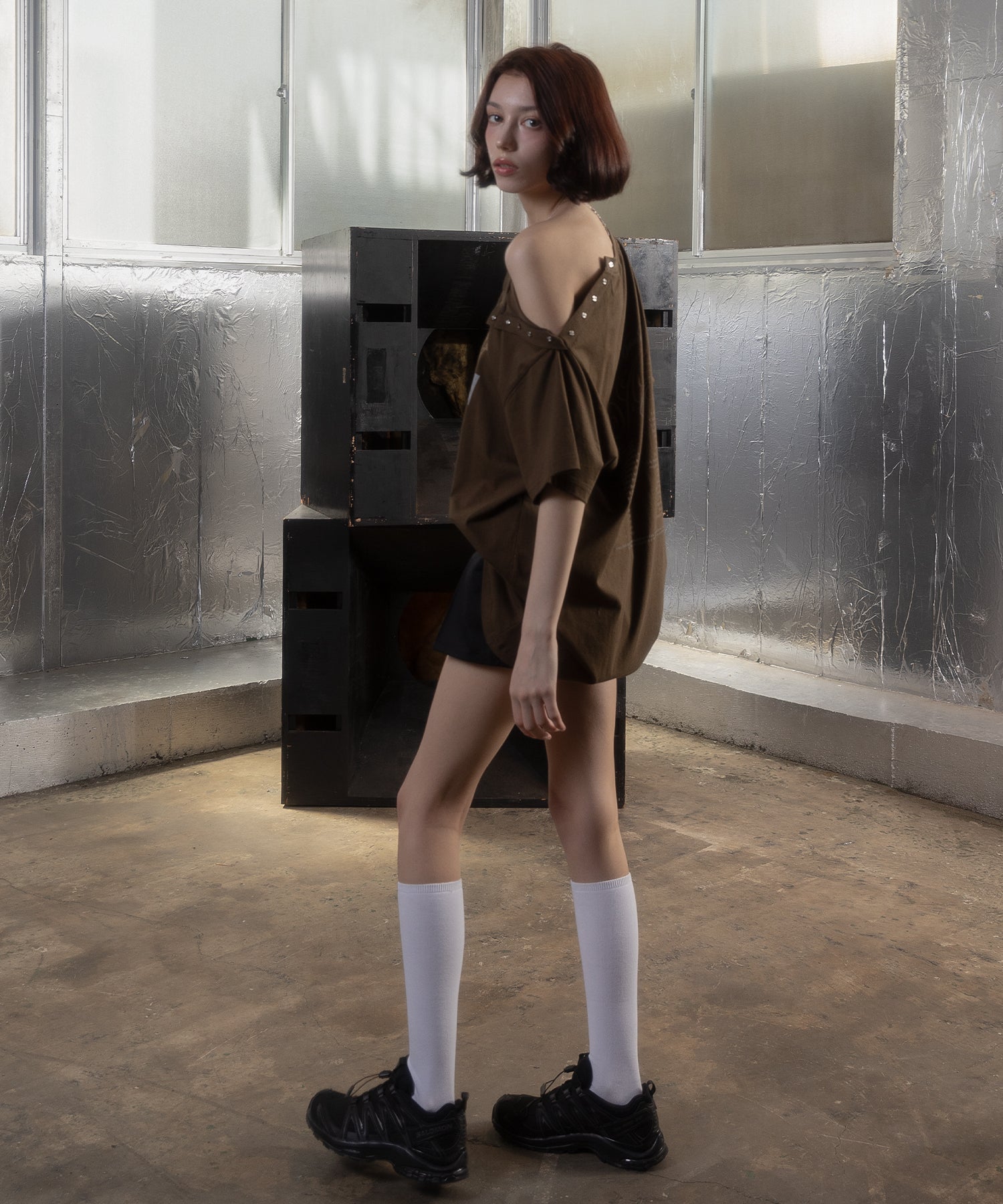 MODEL:172cm/COLOR:KHAKI/SIZE:F