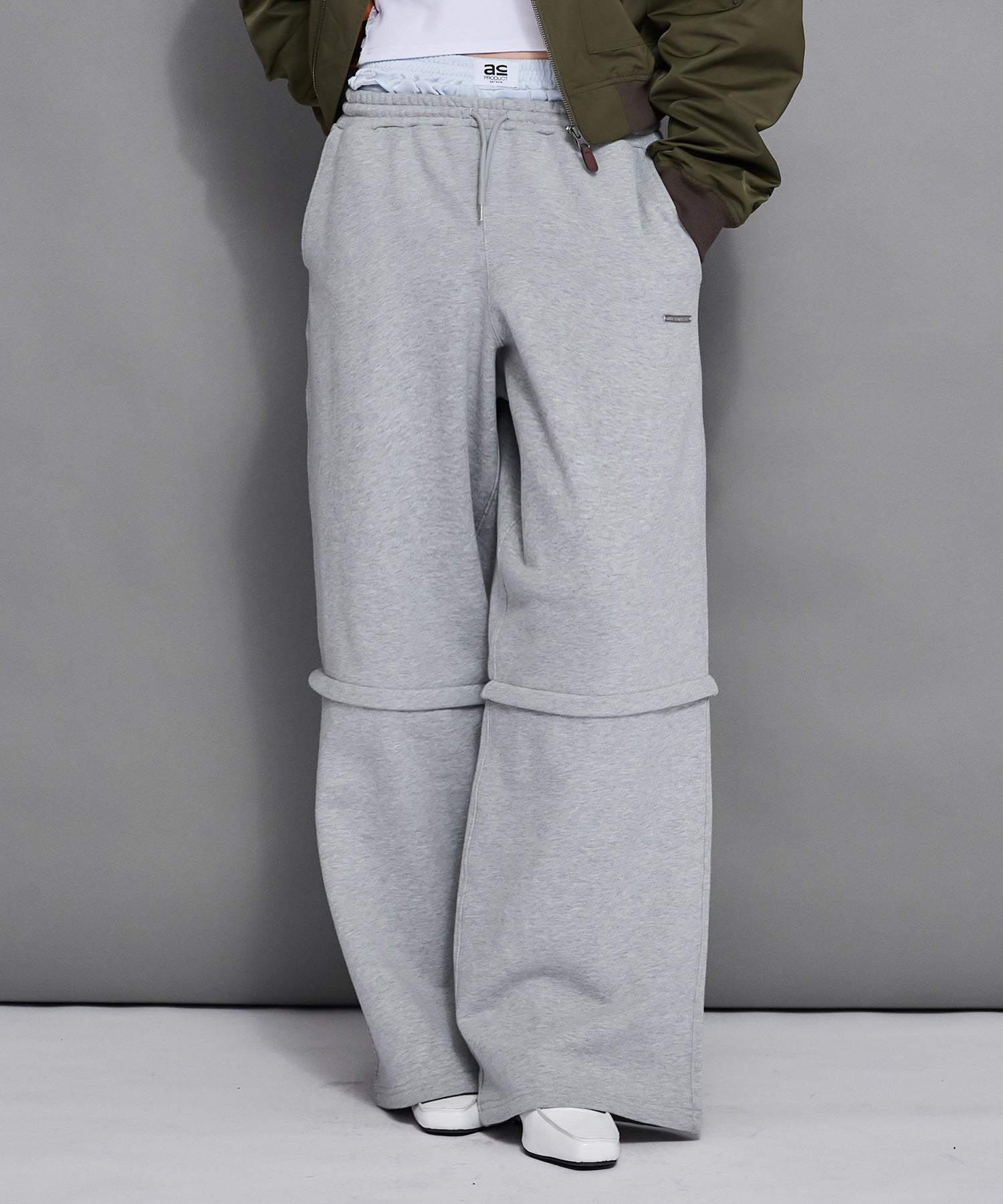 2wayルーズスウェットパンツ
