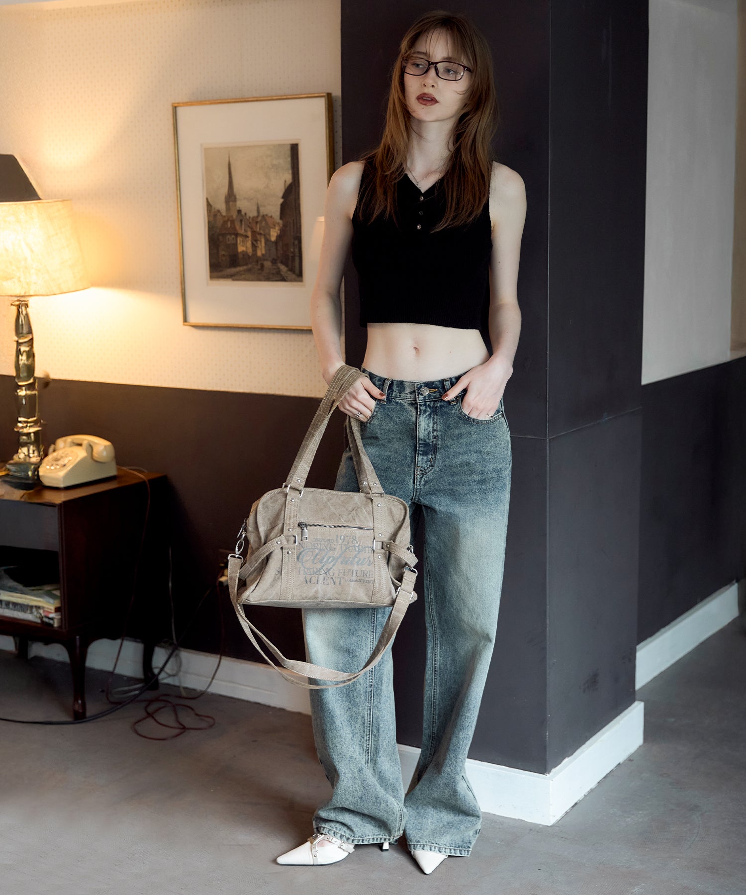 ヴィンテージJ/Wストレートデニムパンツ