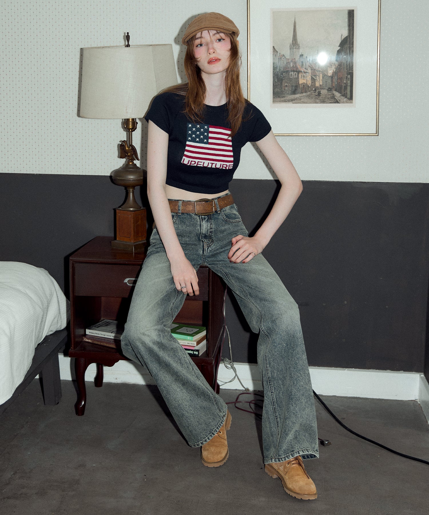 MODEL:174cm/COLOR:BLUE/SIZE:M