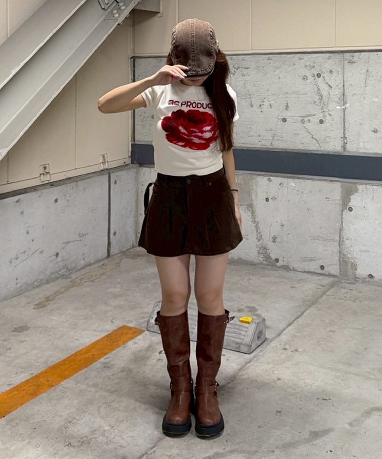 STAFF:156cm/COLOR:BROWN/SIZE:S