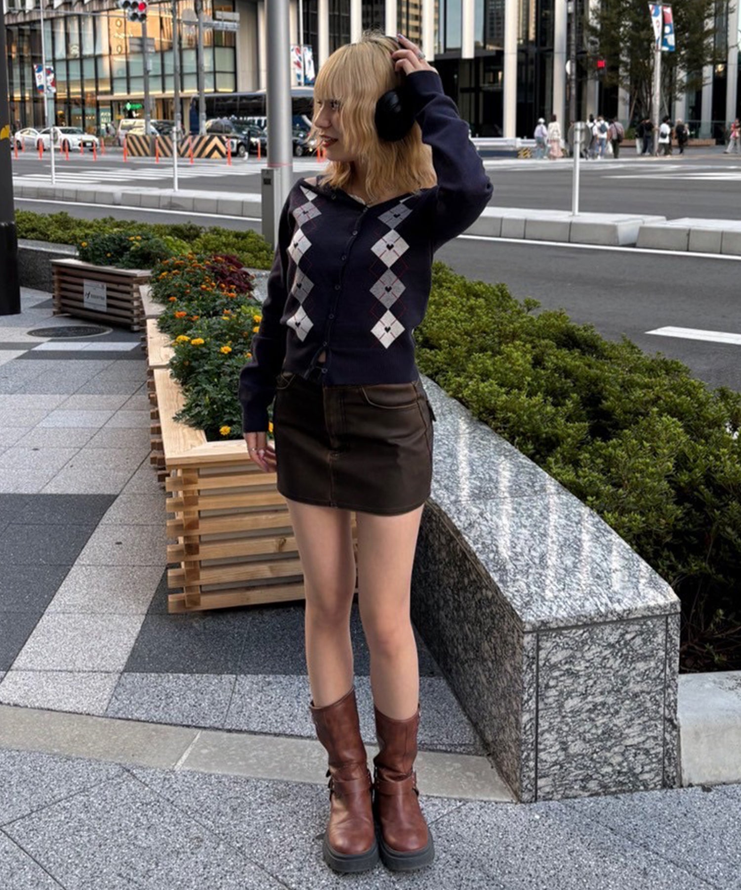 STAFF:151cm/COLOR:BROWN/SIZE:XS