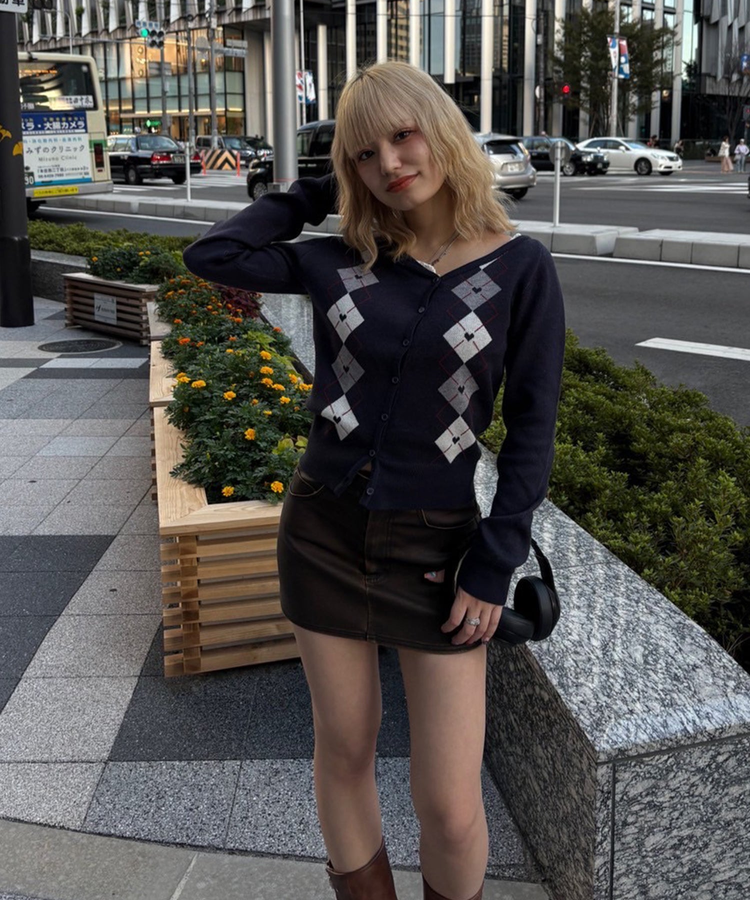 STAFF:151cm/COLOR:BROWN/SIZE:XS