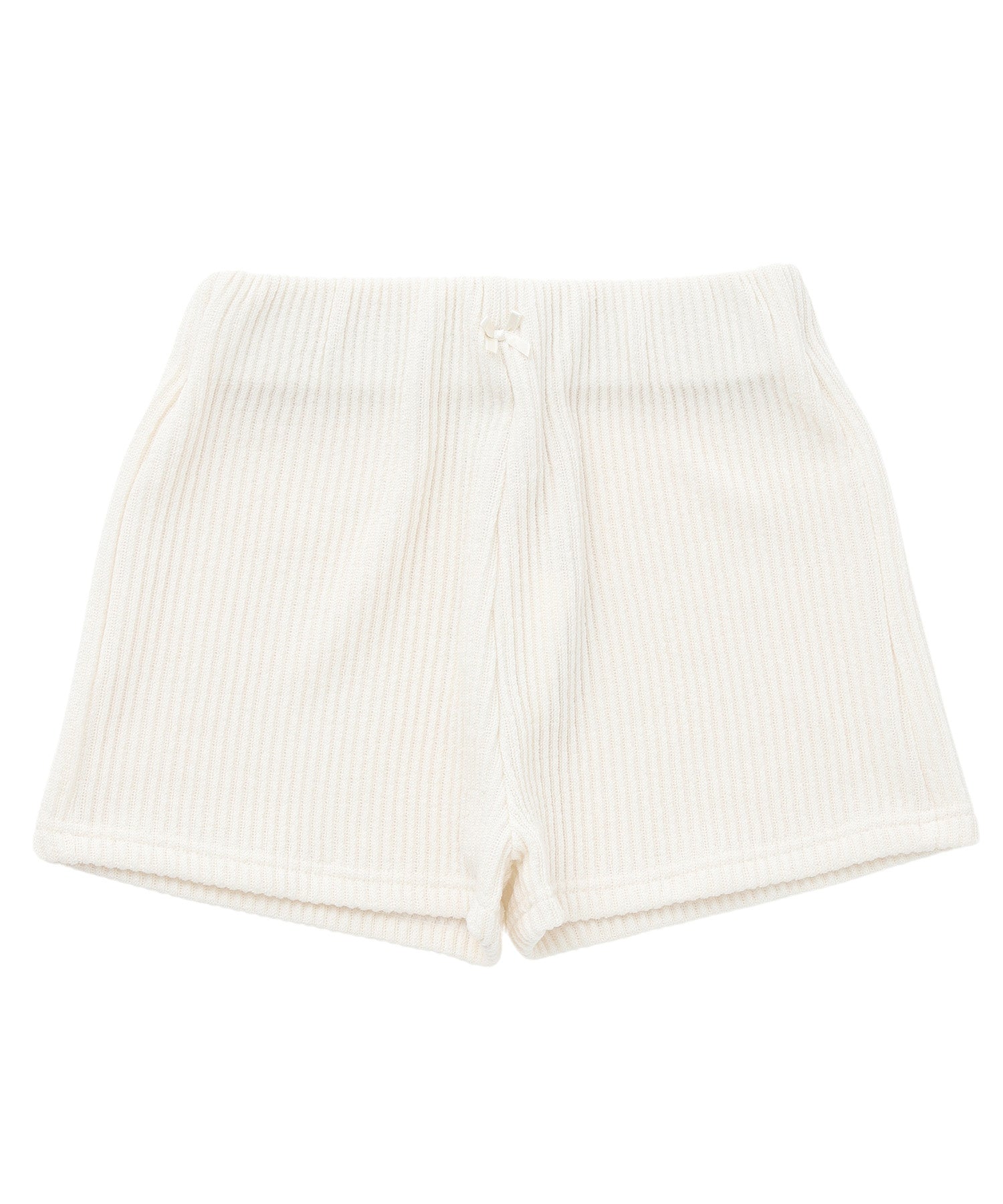 ハイウエストリブショートパンツ
