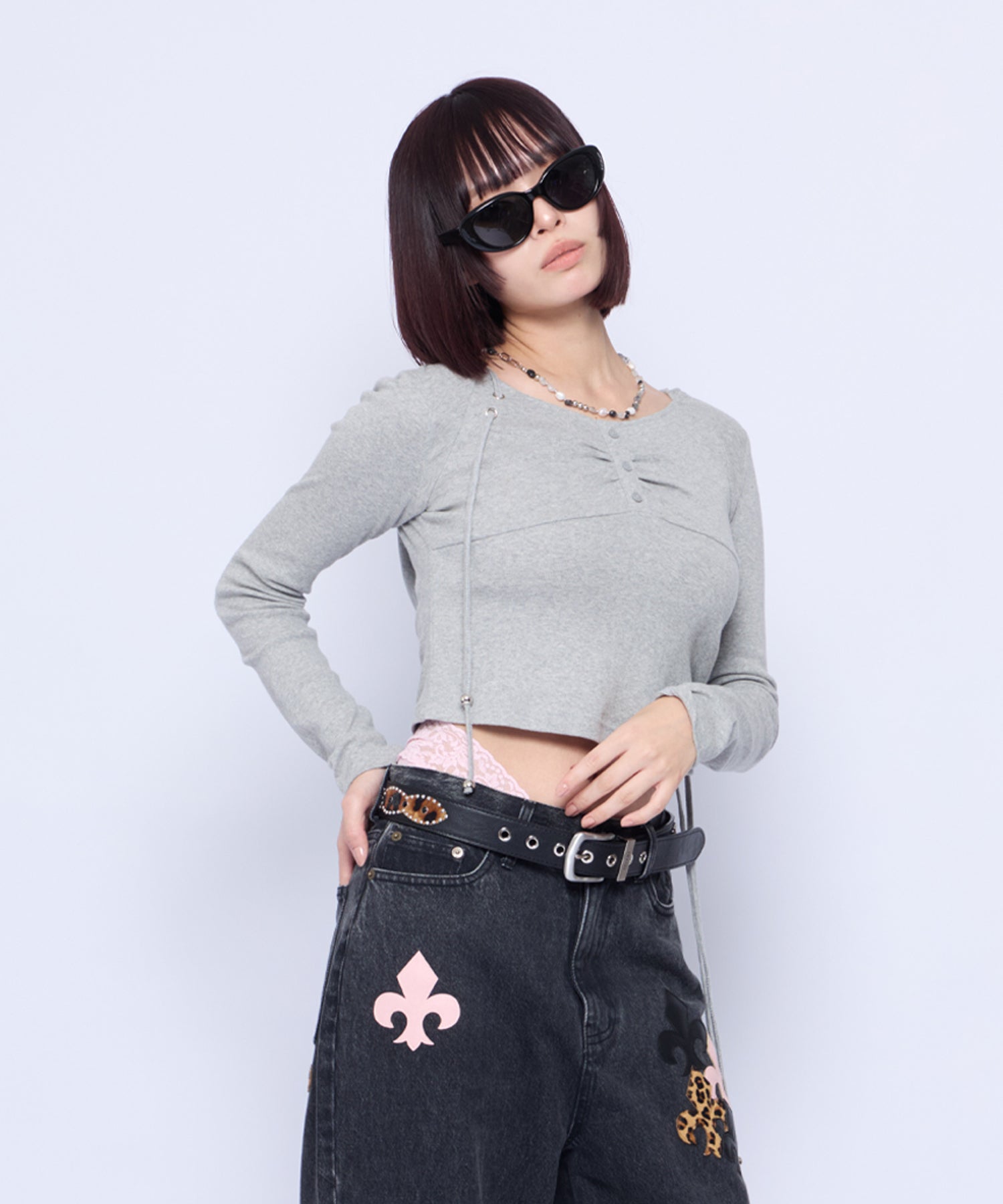 MODEL:165cm/COLOR:GRY/SIZE:F