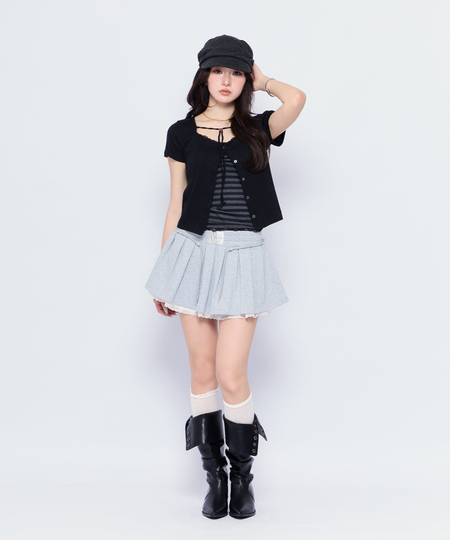 MODEL:170cm/COLOR:BLK/SIZE:F
